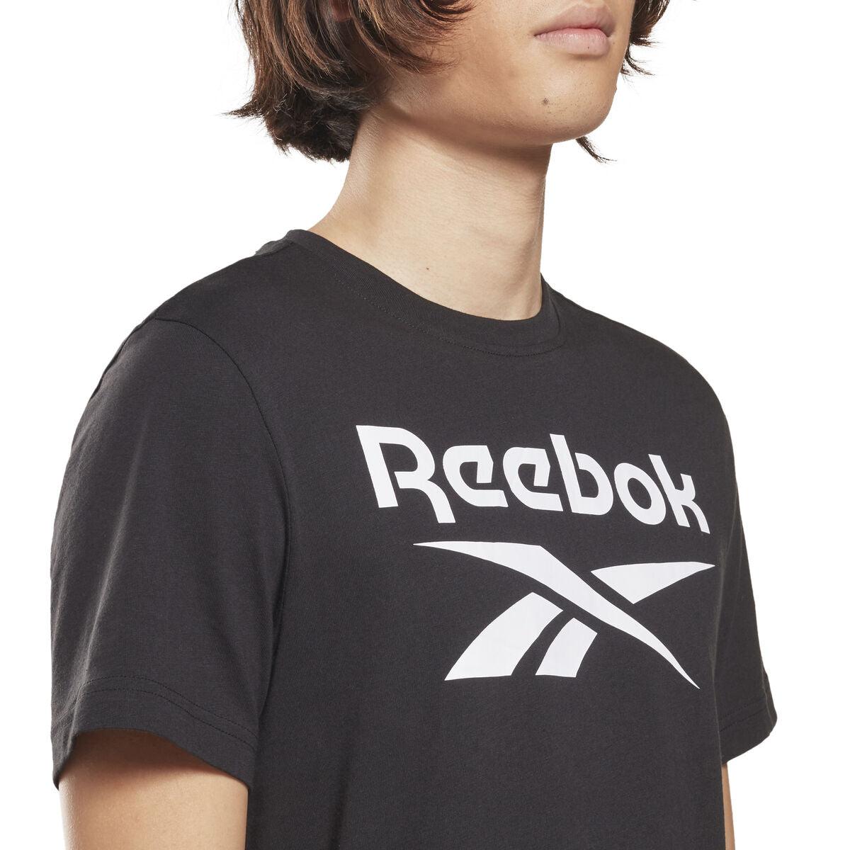 Reebok Men's Short Sleeve T-shirt Big Logo Tee Hd4222 Black for Men | Lyst