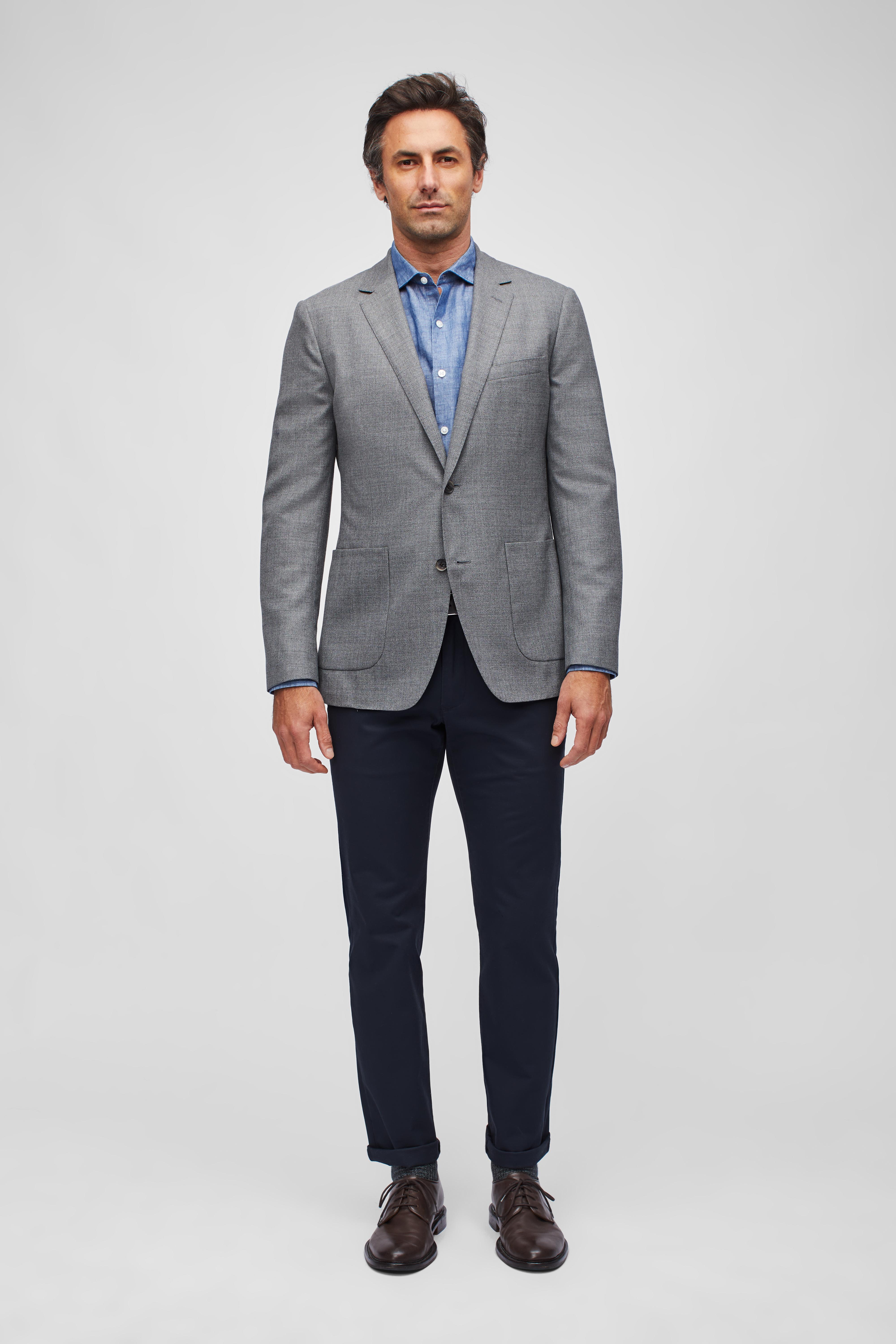 Bonobos Unconstructed Italian Wool Blazer in Grey (Gray) for Men - Lyst