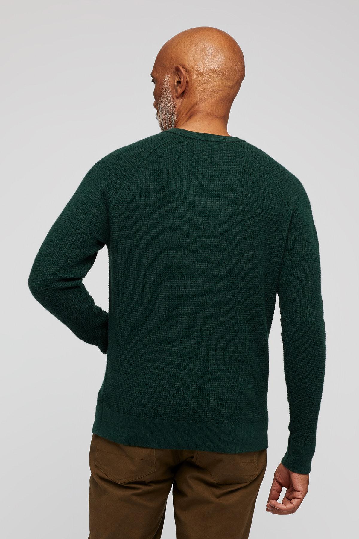 Bonobos Cashmere Waffle Crew Neck Sweater in Green for Men - Lyst