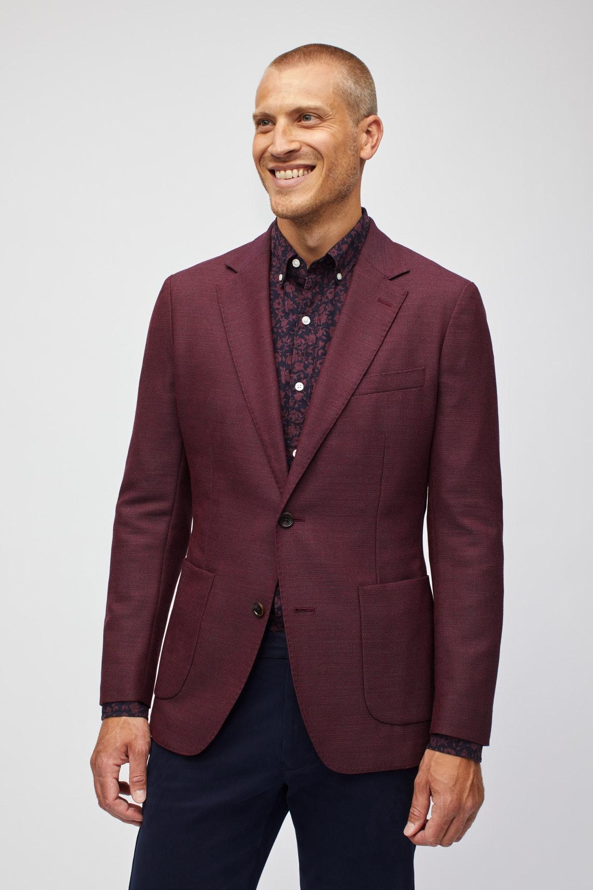 Bonobos Unconstructed Italian Wool Blazer in Purple for Men Lyst