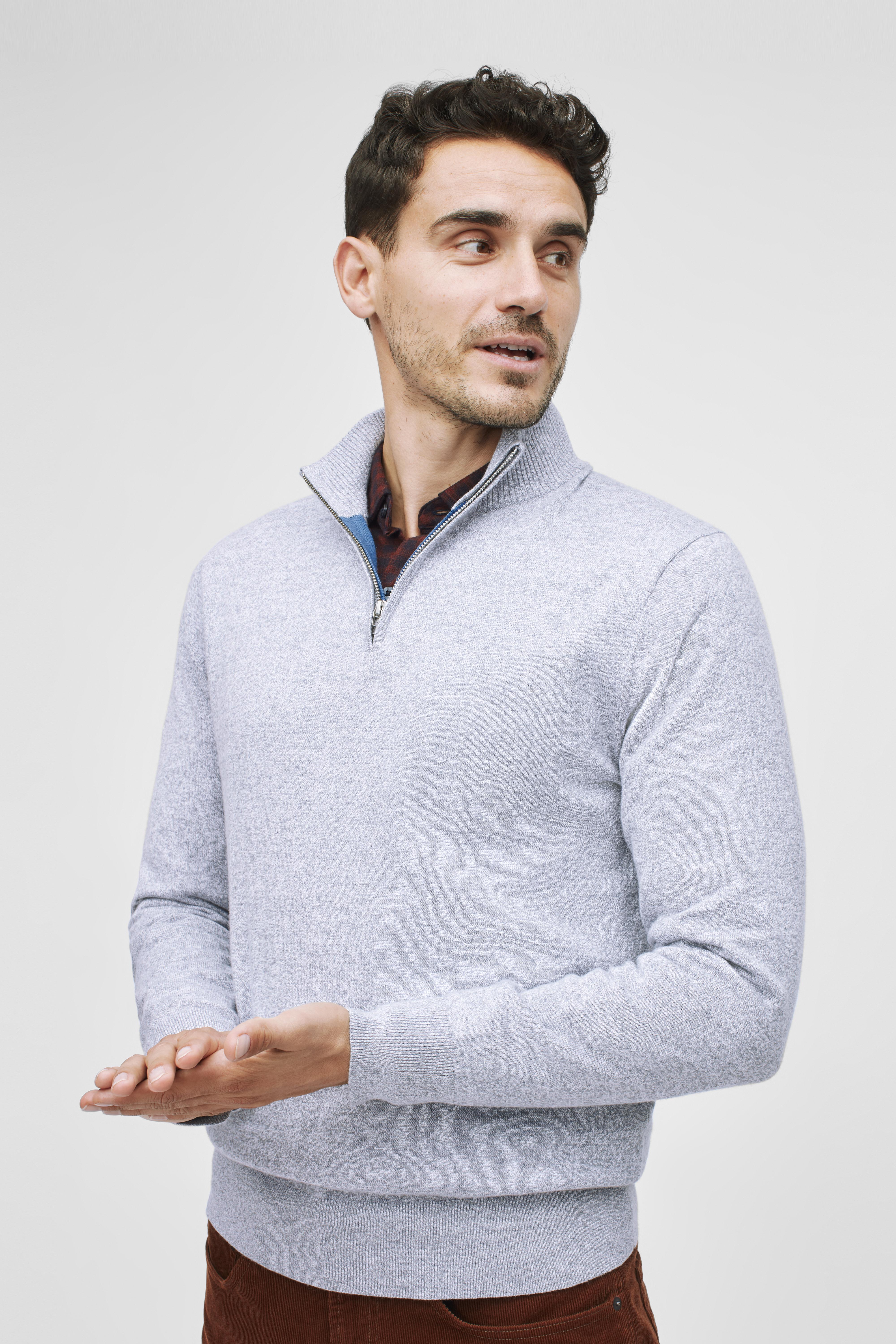 Bonobos Washable Cotton Cashmere Half-zip Sweater in Grey Heather (Gray) for Men - Lyst