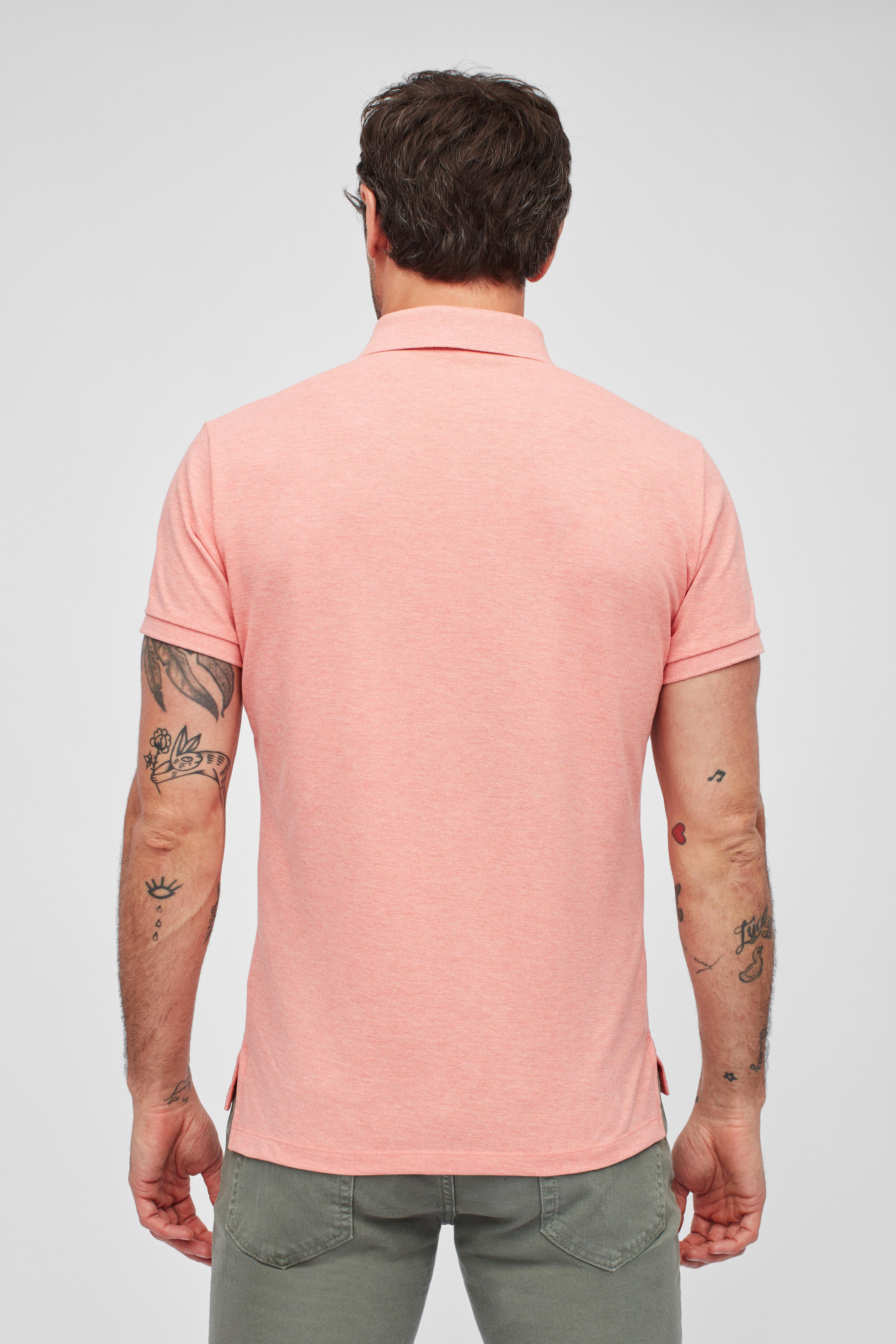 Bonobos Denim Classic Pique Polo in Heather Clementine (Pink) for Men