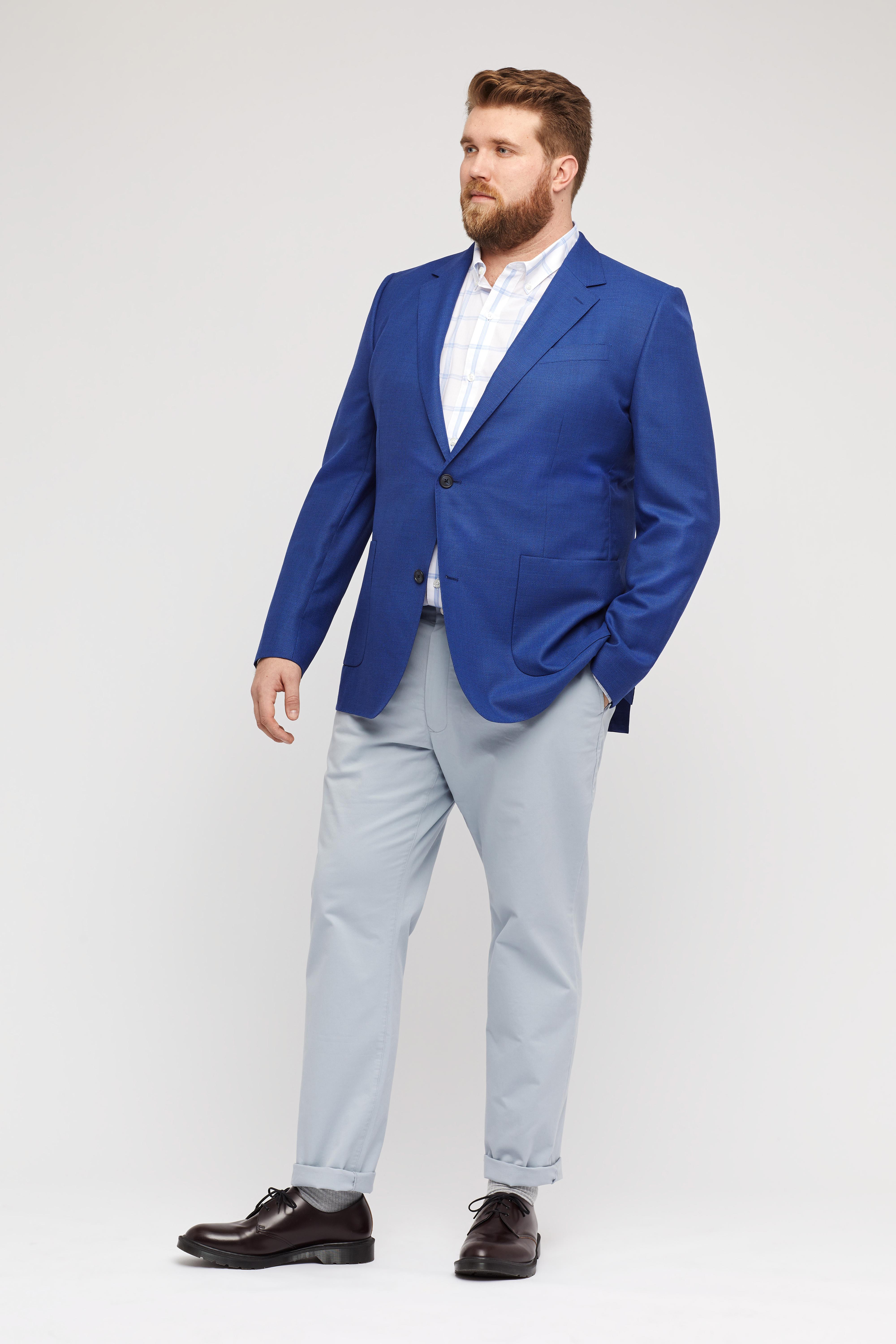 Bonobos Unconstructed Italian Wool Blazer Extended Sizes in Blue for