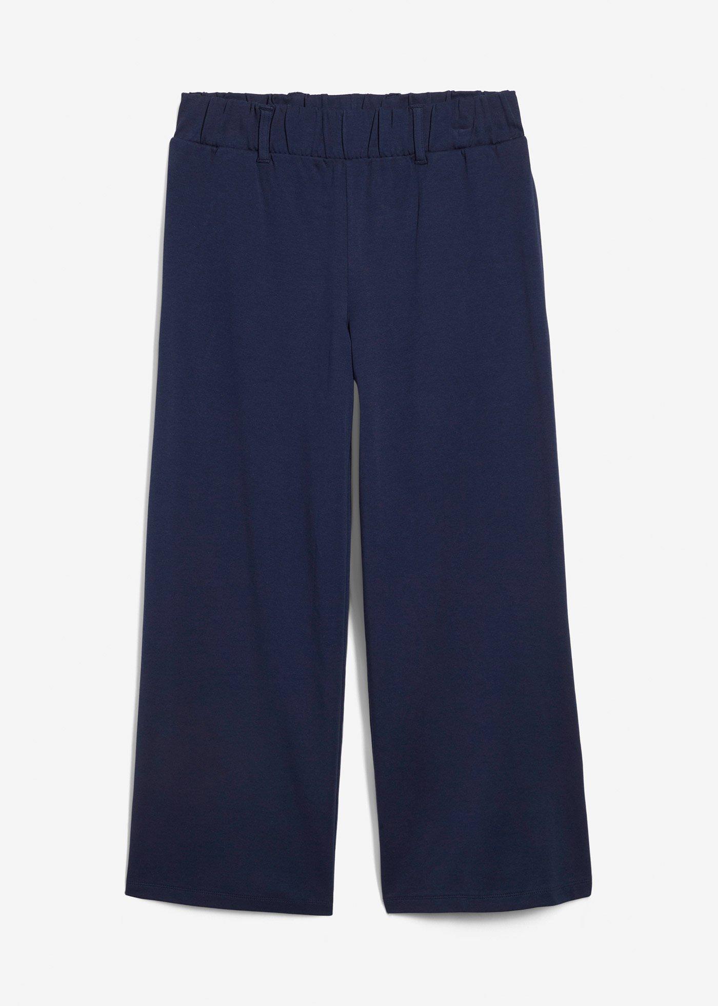 Viscosa Bonprix Pantaloni Con Elastico In Vita Pantaloni Blu