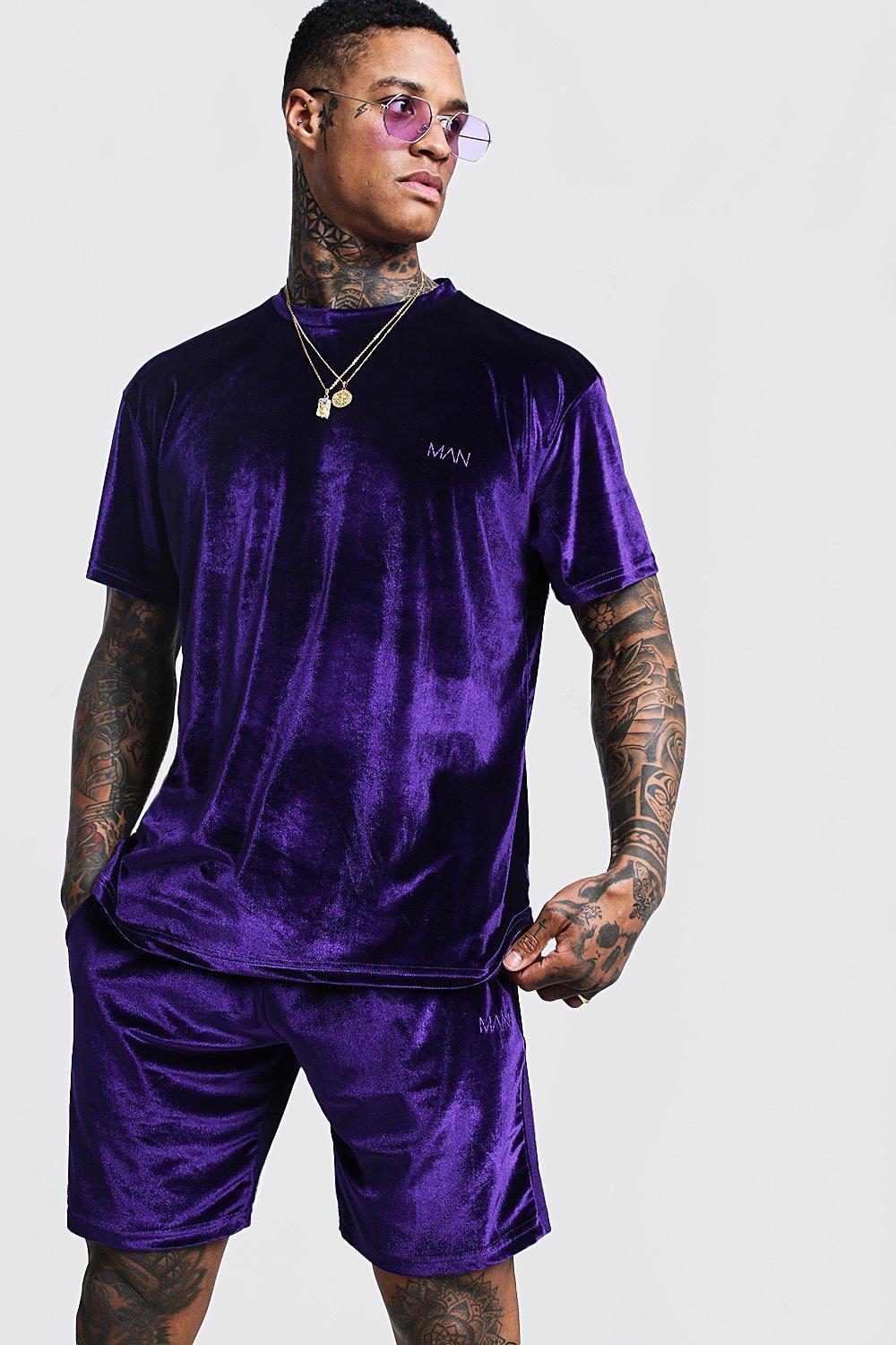 Boohoo Velour Man Signature T-shirt 