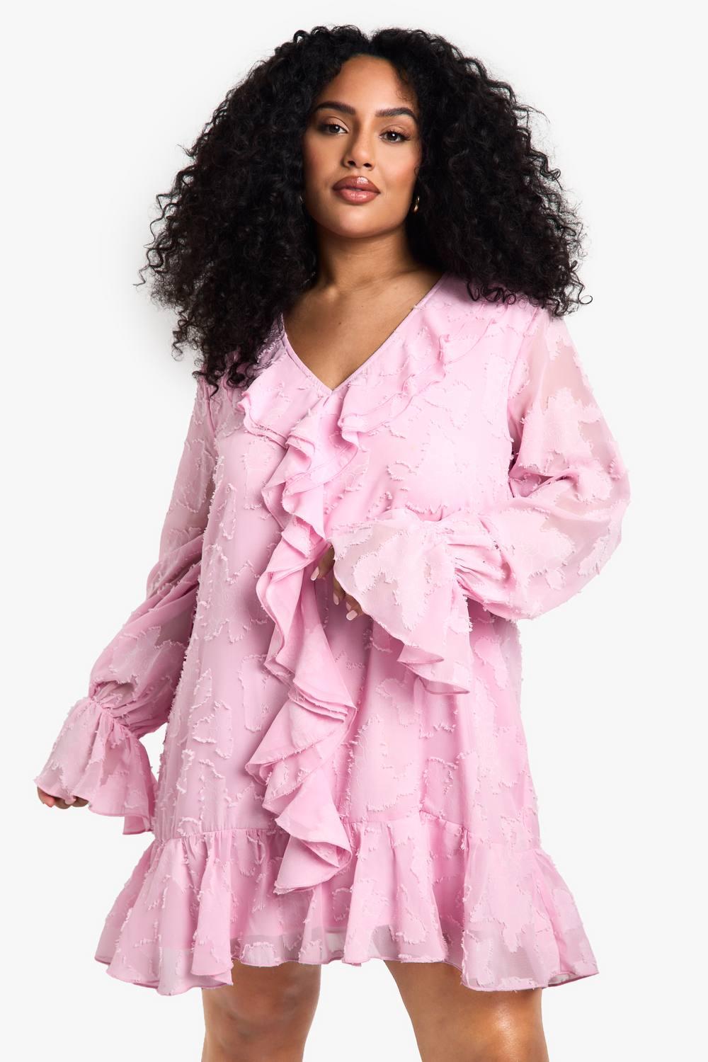 pink boohoo dress Pink Satin Dresses