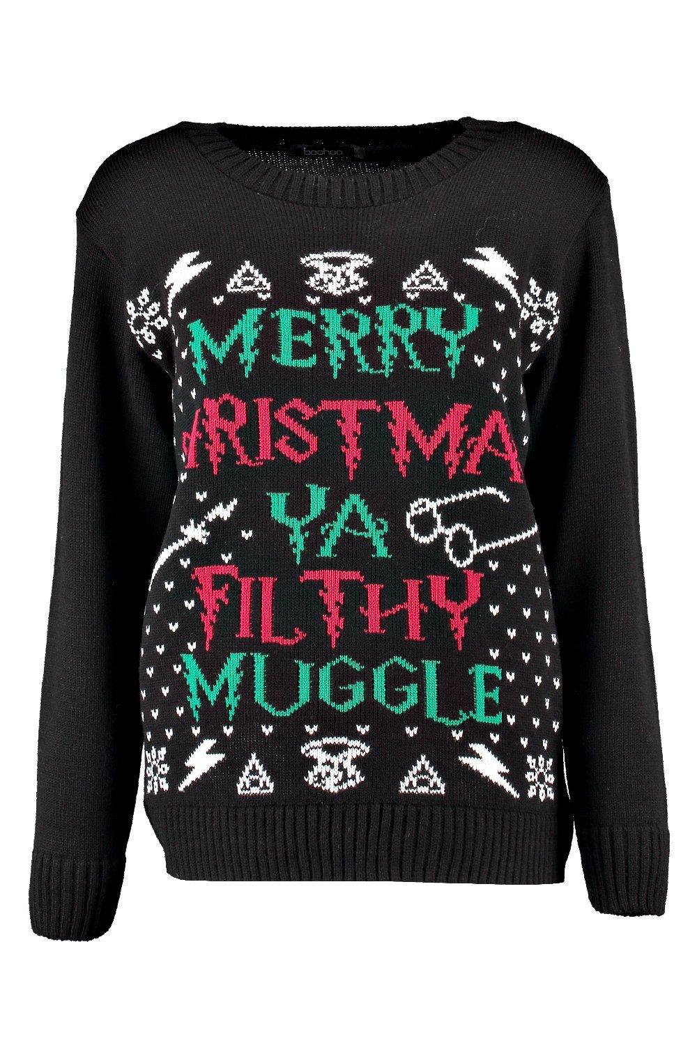 merry christmas you filthy muggle sweater