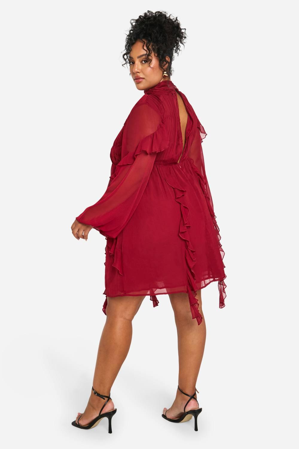 Designer Red Chiffon Skater Dresses for Women - Up to 86% off | Lyst