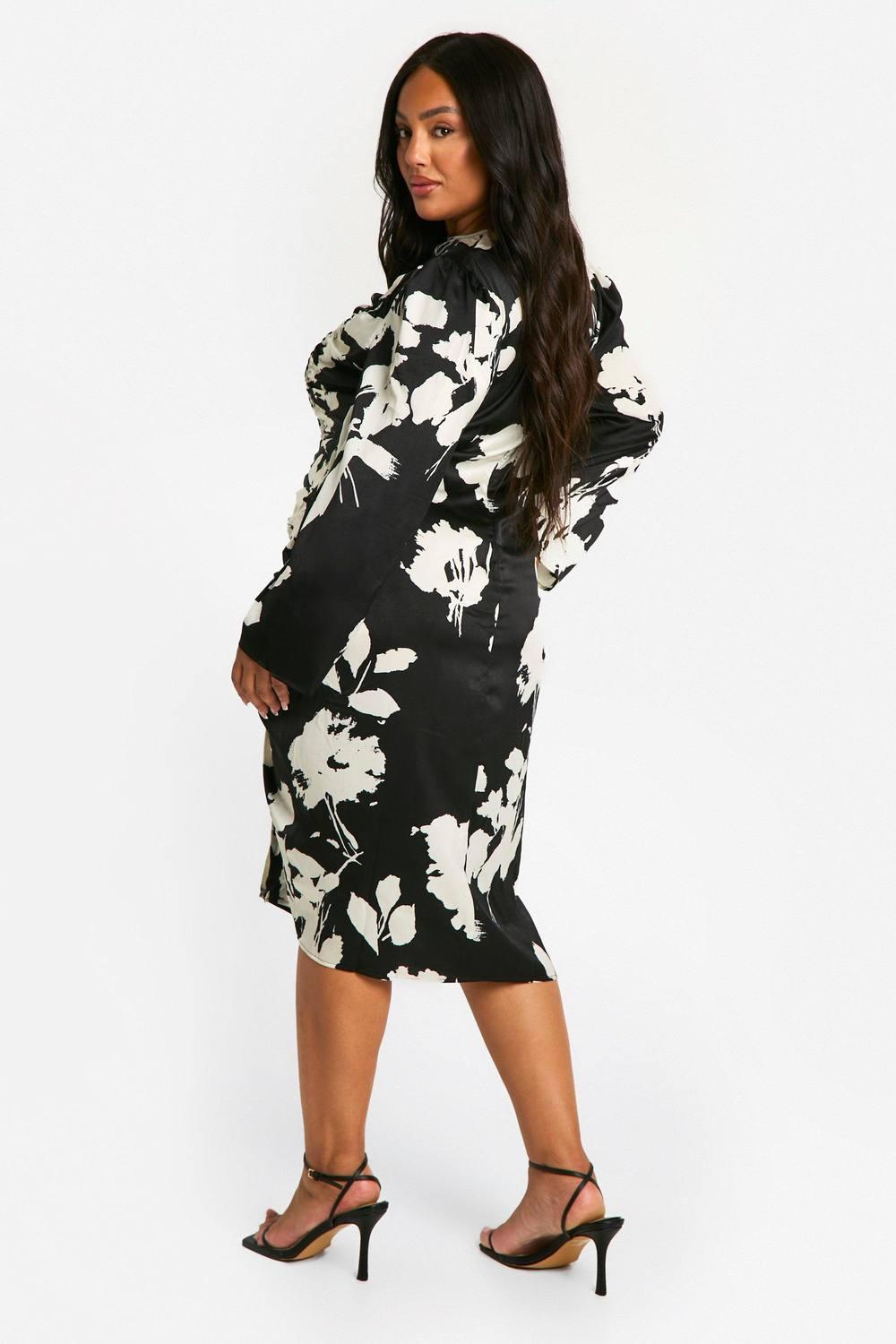 knee length dresses for ladies Classic Long Sleeve Dress M / Off White main image 1