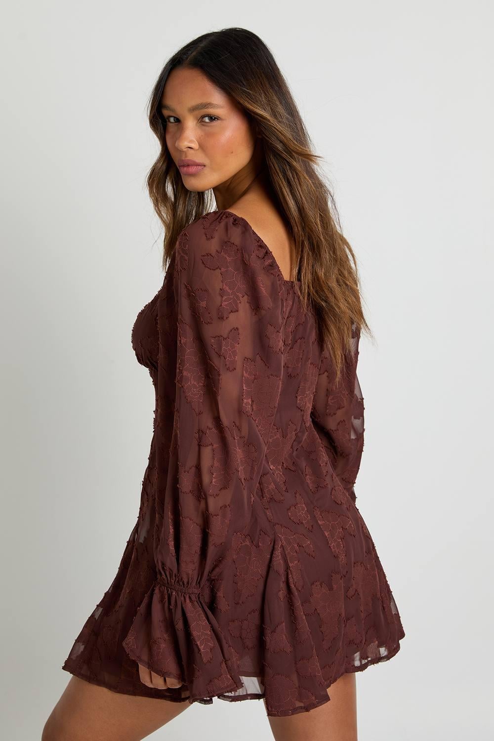 princess polly baby blue dress Chocolate boohoo Plus Premium Lace Maxi Skirt main image 0