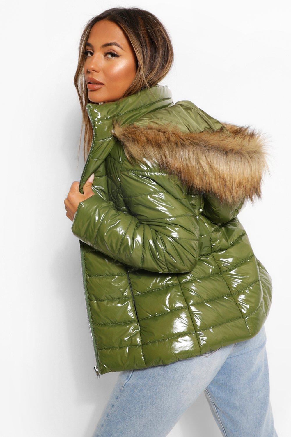 green petite coat