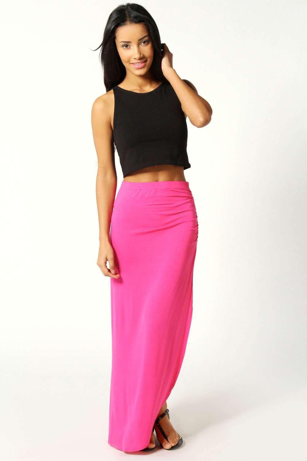 asymmetrical flowing skirt