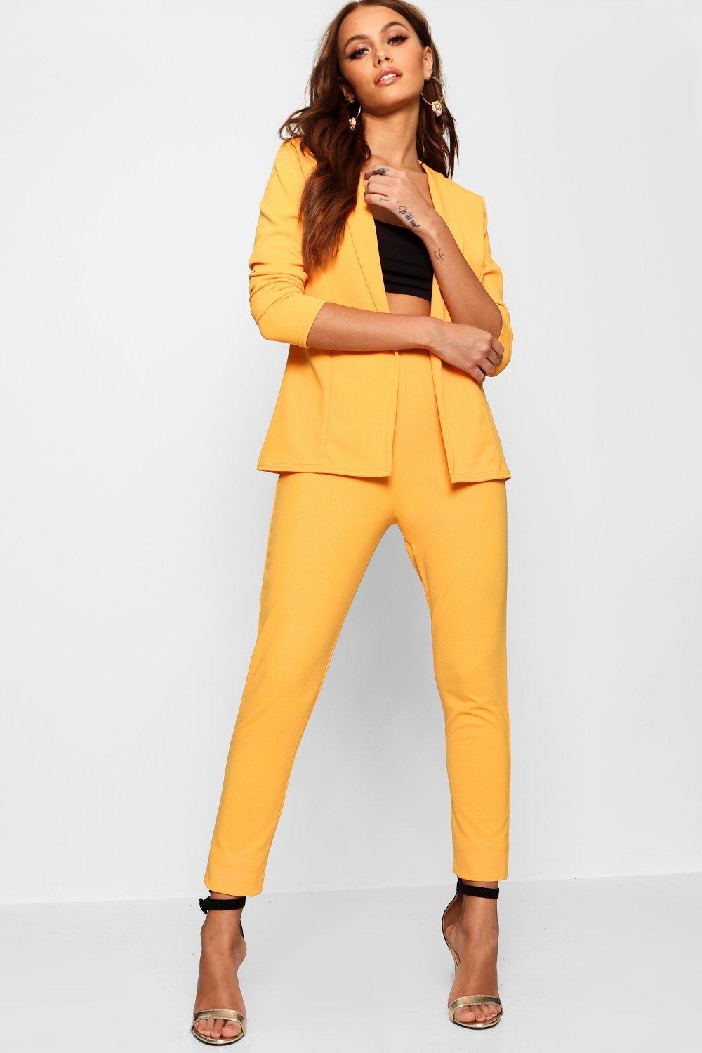 ladies yellow suit