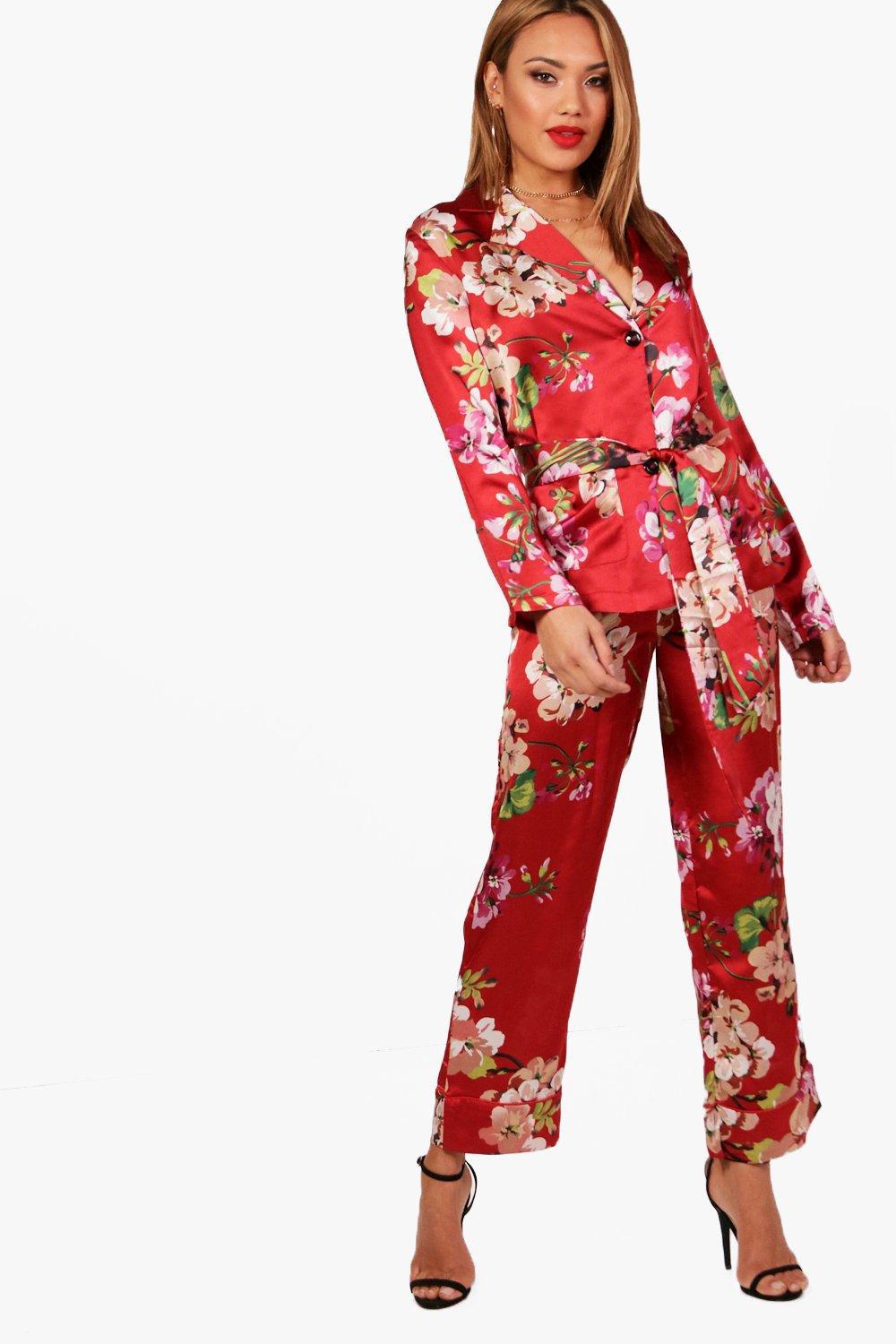 floral trouser suit