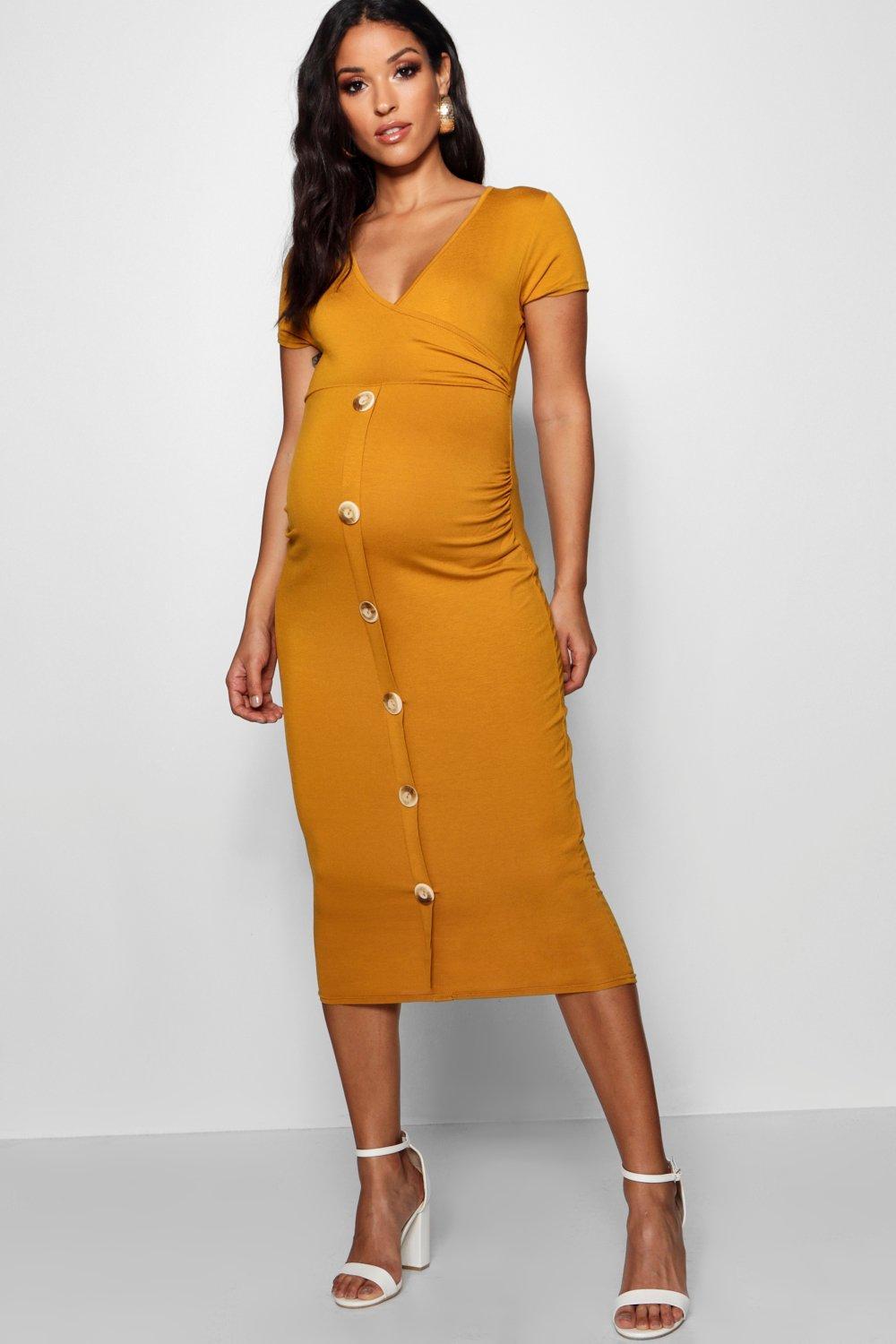 yellow midi dress