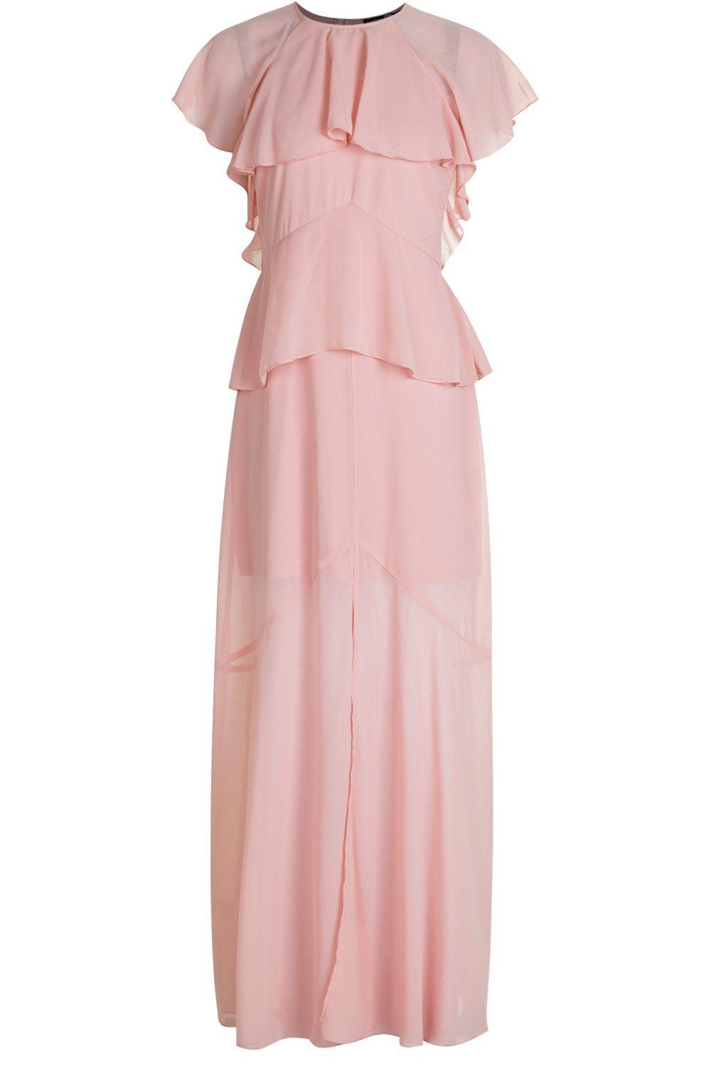 boohoo red cape dress