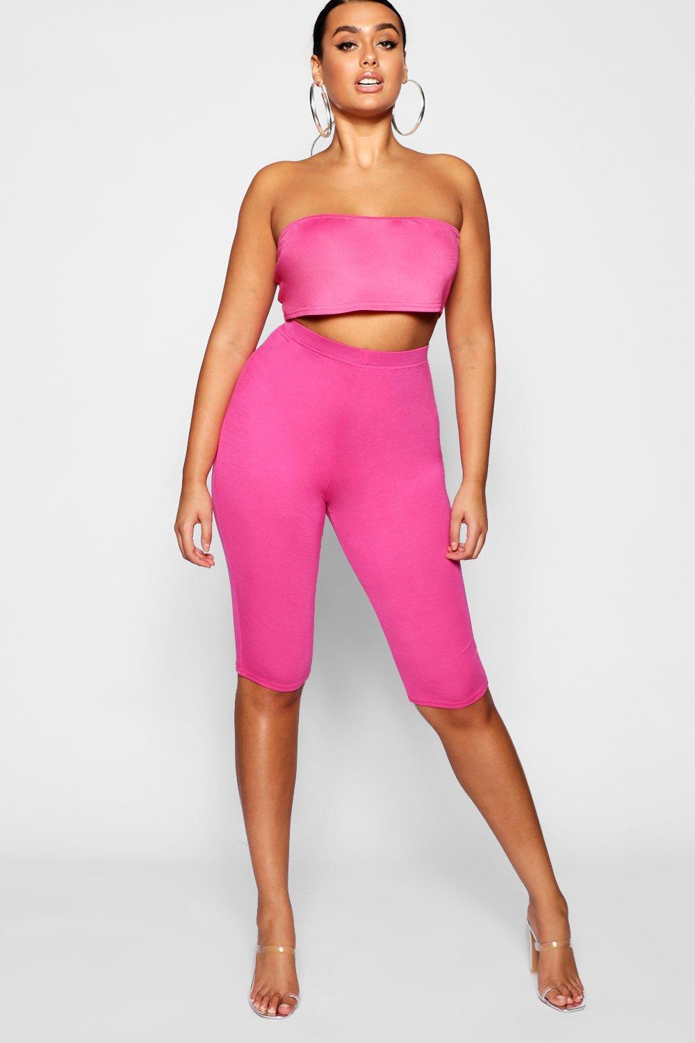 bright pink biker shorts