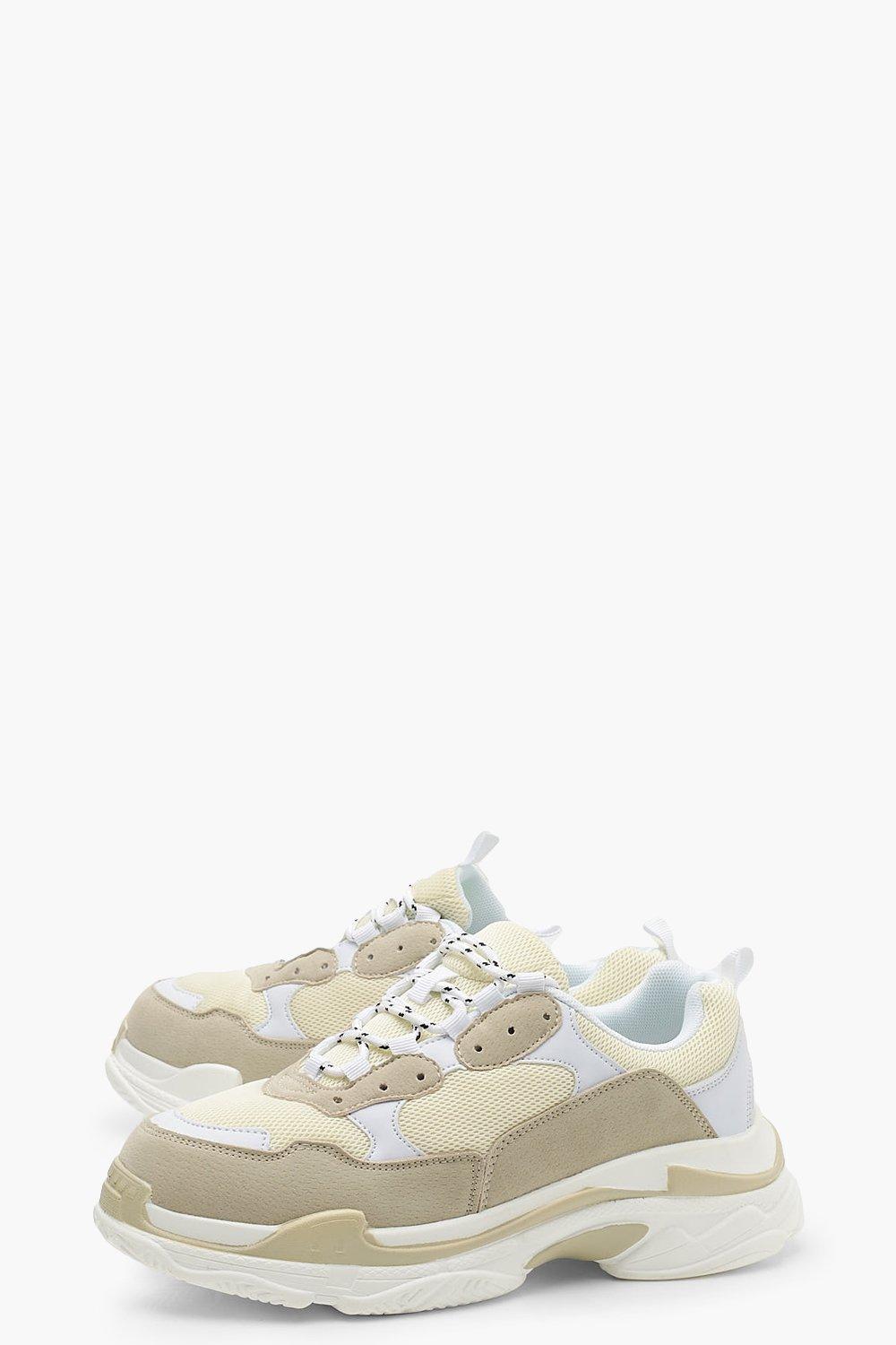chunky platform lace up trainers