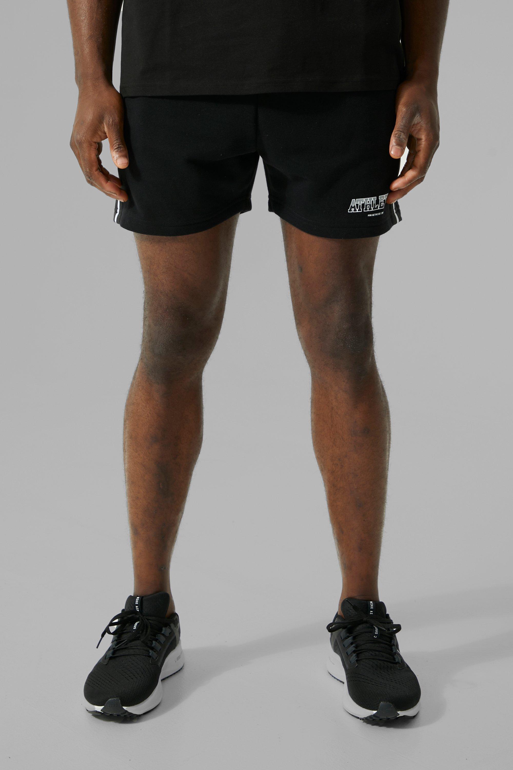 BoohooMAN Man Active Athletic Short Length Shorts in Black for Men | Lyst