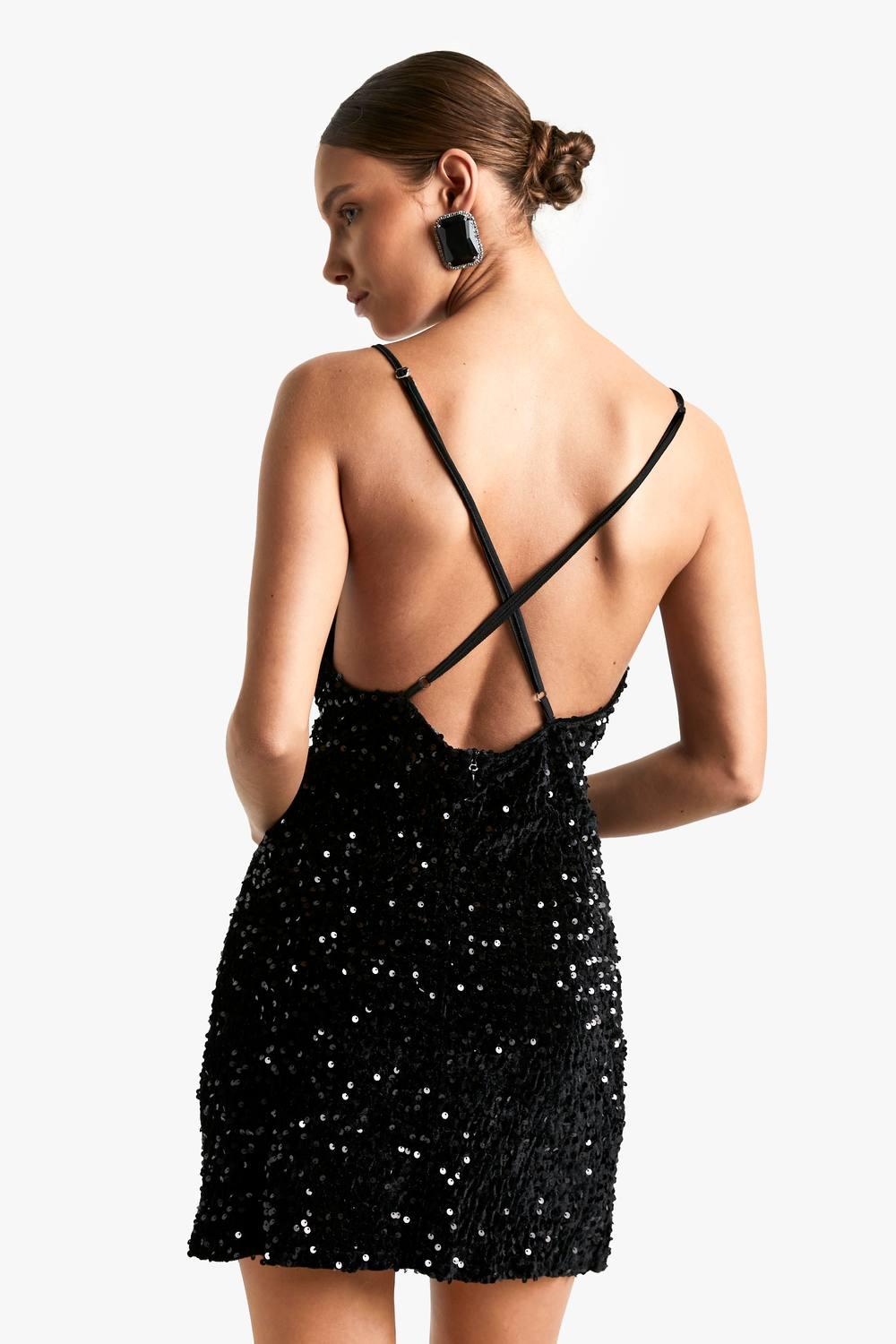 Designer Black Sequin Skater Dresses for Women - Up to 88% off | Lyst
