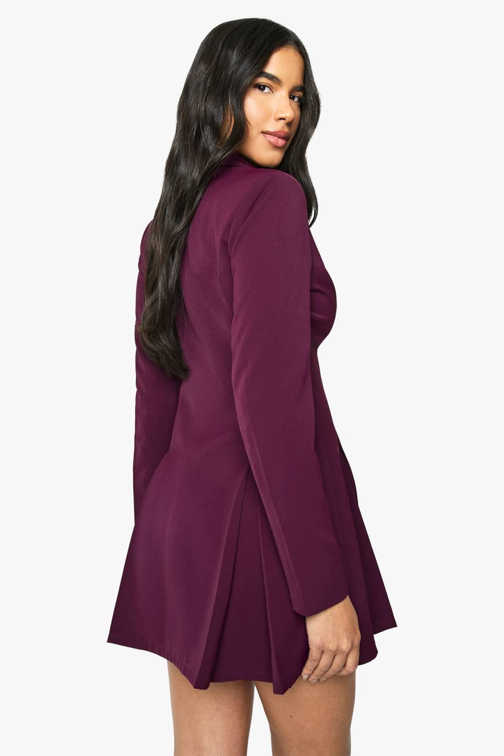 ruched homecoming dresses Satin Fitted Two Tone Empire Ruched Homecoming Dress Fuchsia / US 16