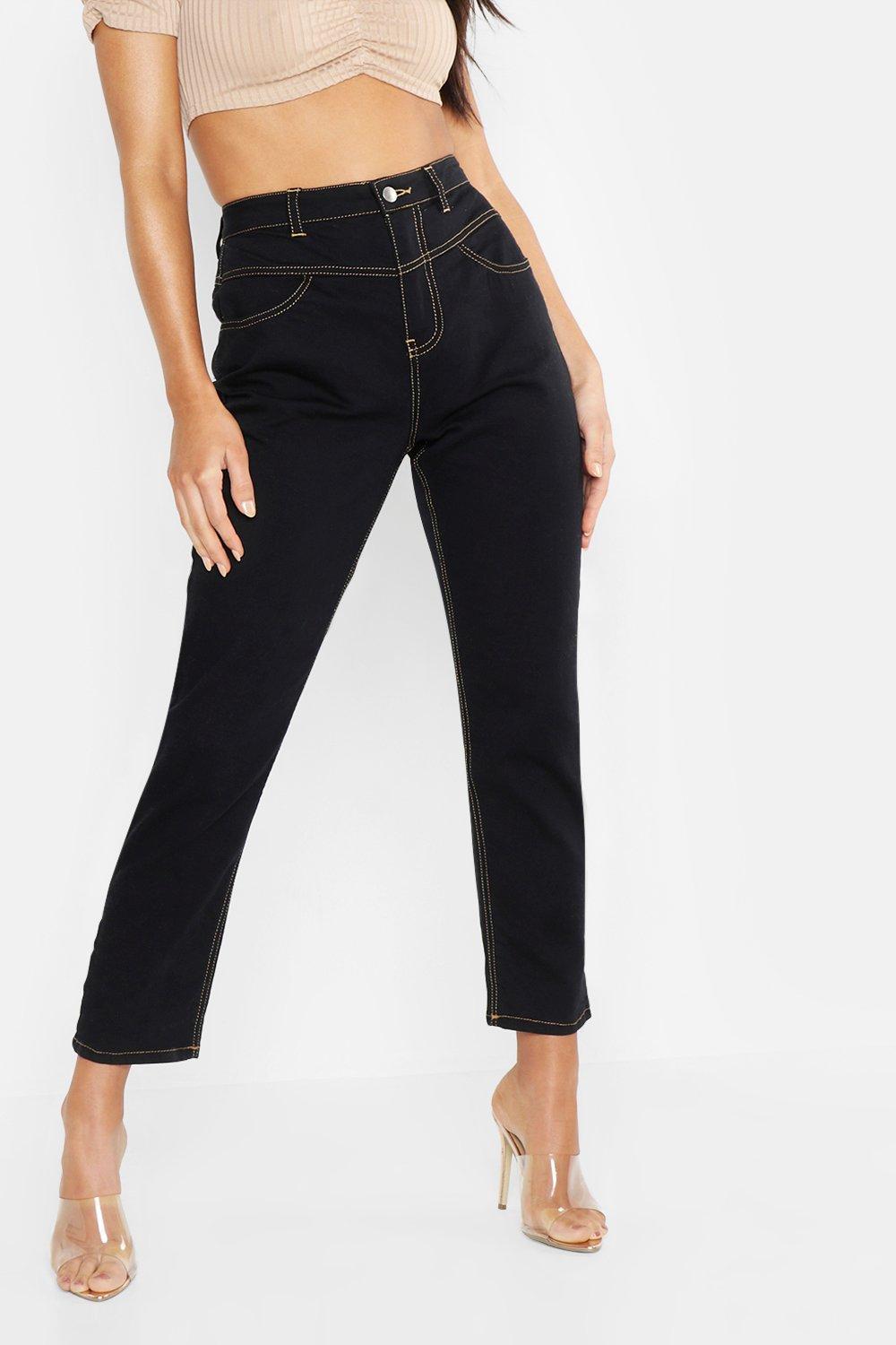 black mom jeans boohoo