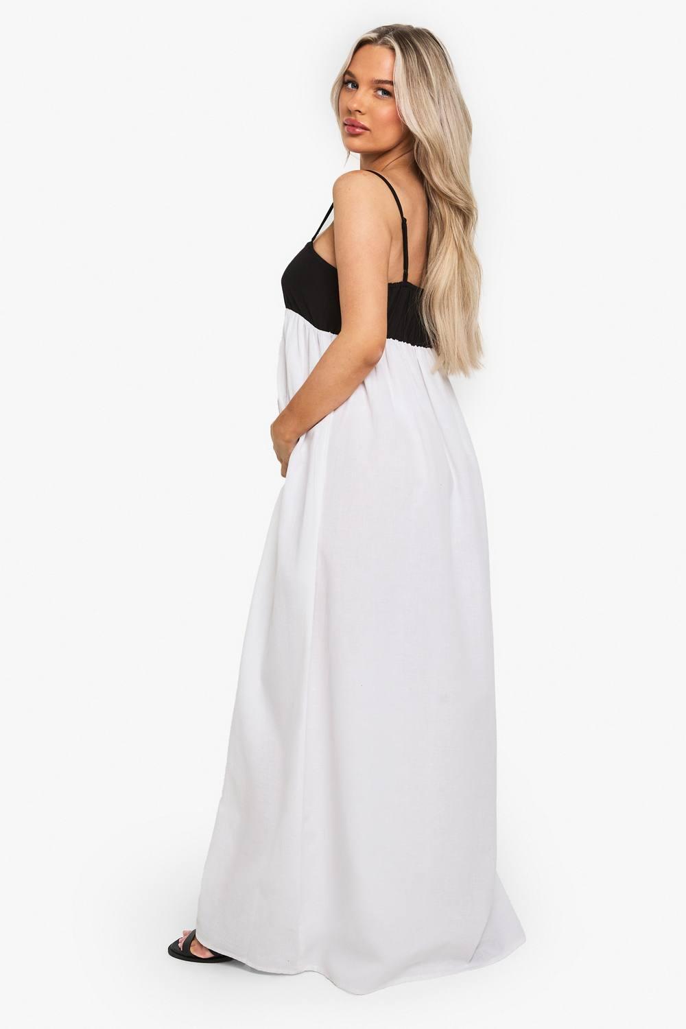 knee length dresses for ladies Hale Bob Women's Kylie Linen Maxi Dress - Blue