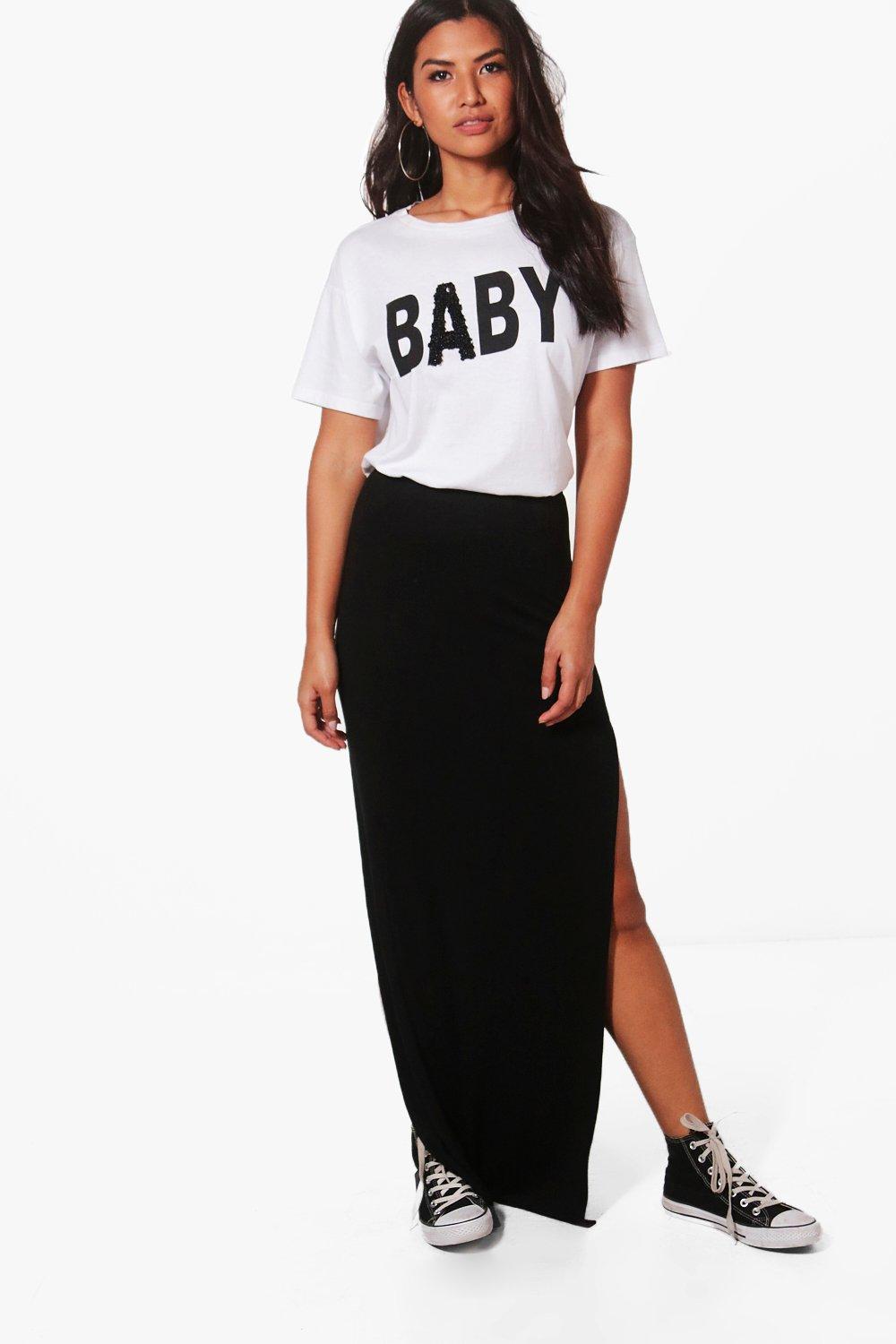 double side split skirt