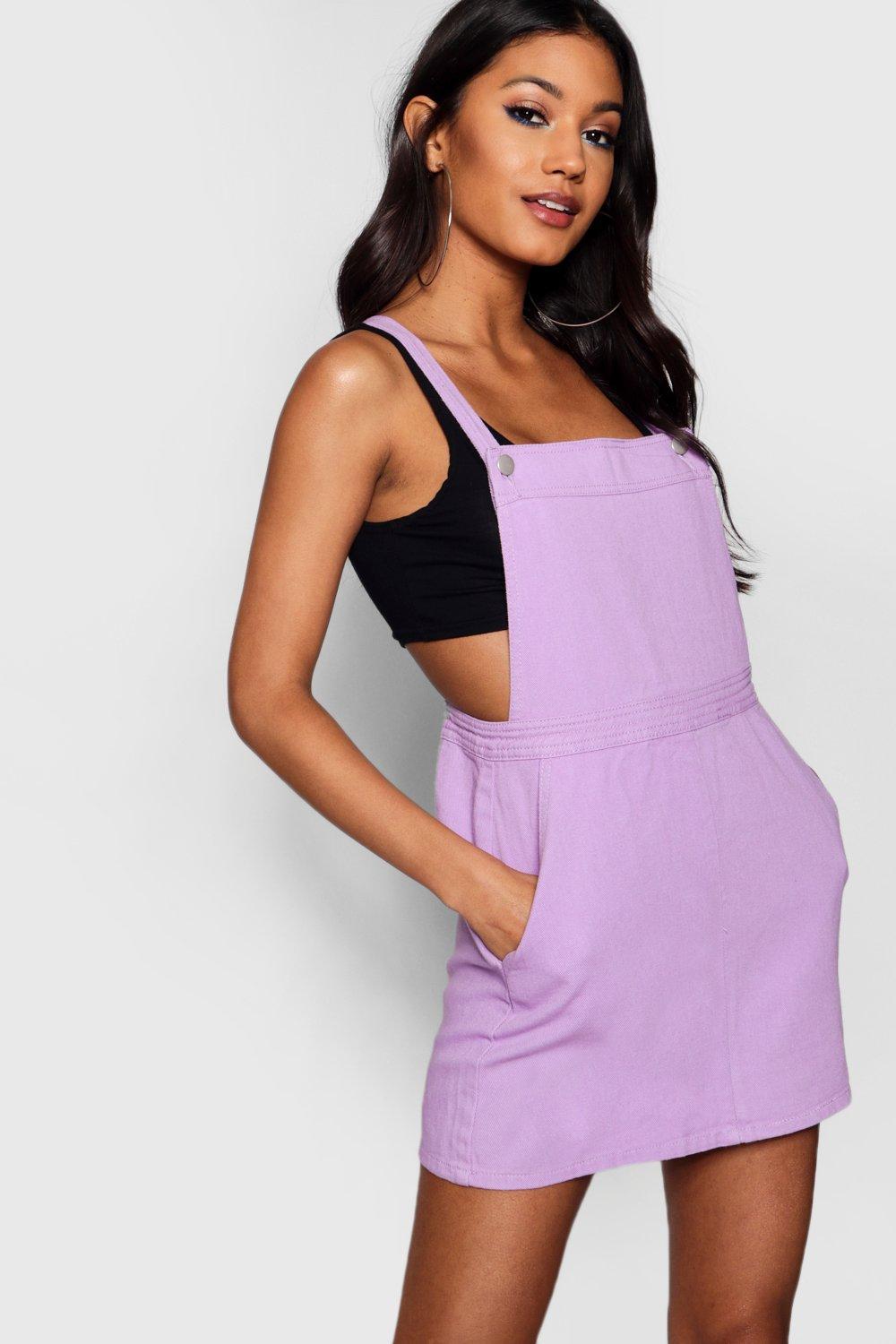 lilac denim dress