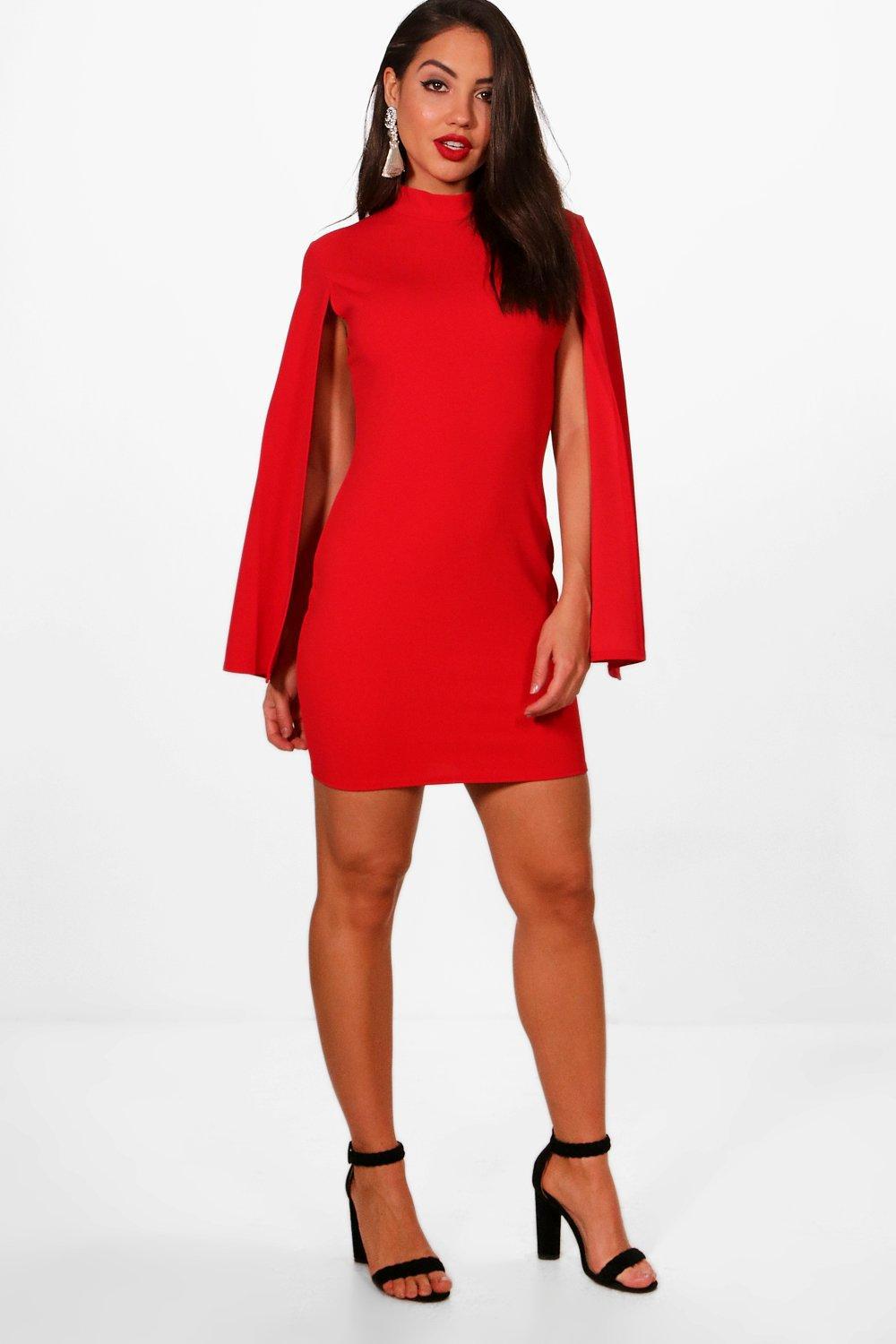 boohoo split sleeve dress