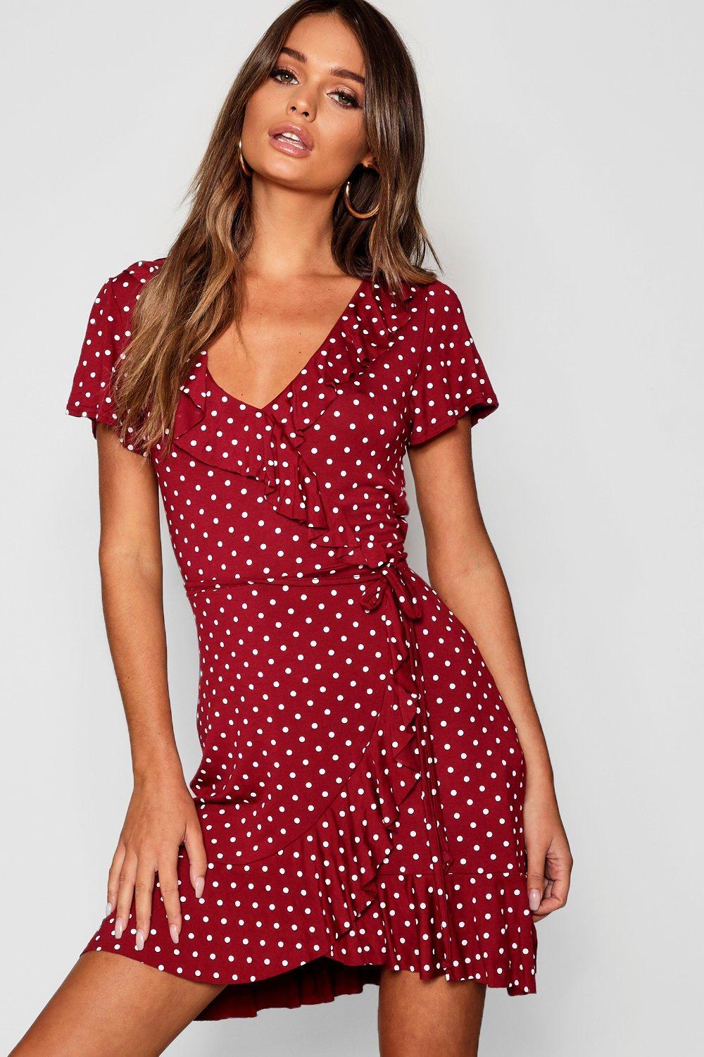 polka dot boohoo
