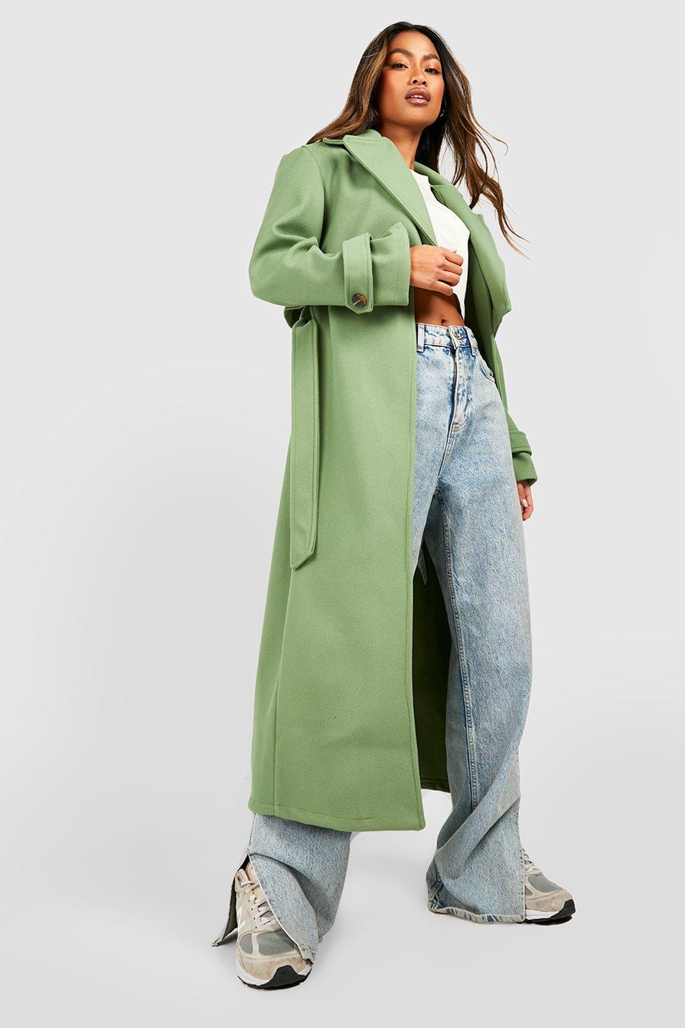 wool look trench coat