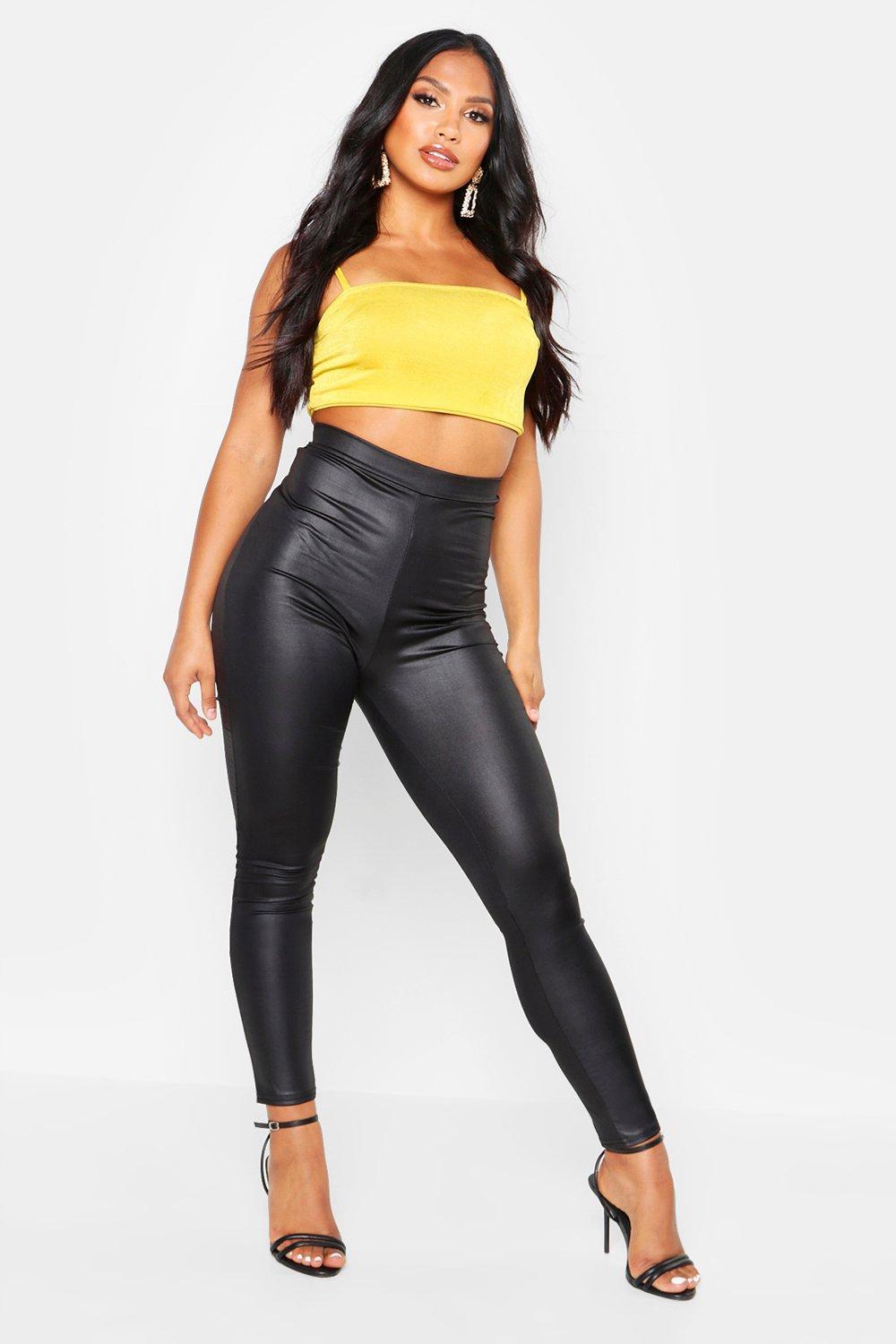 Boohoo Womens Leather Look Pu Ruched 