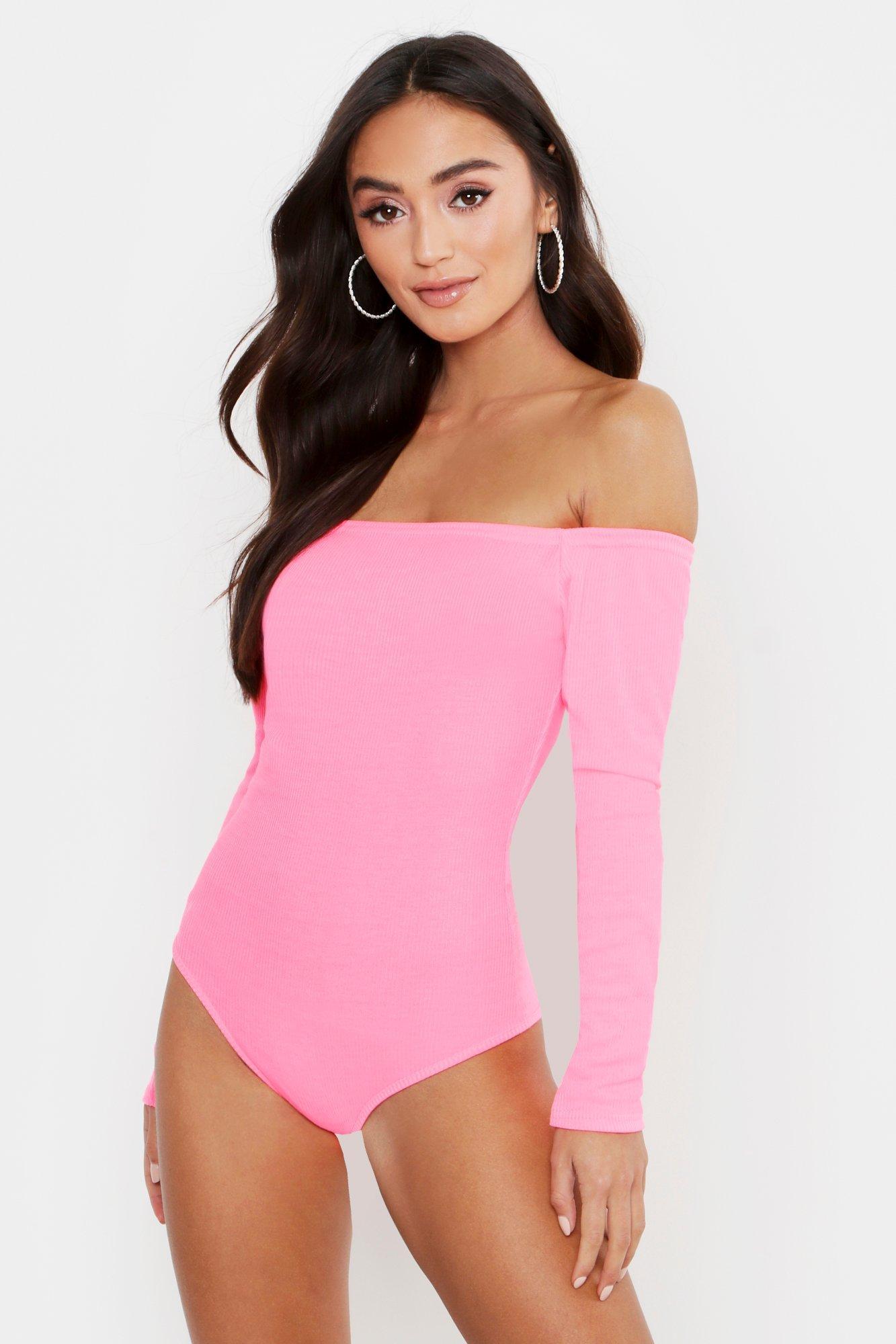 pink neon bodysuit