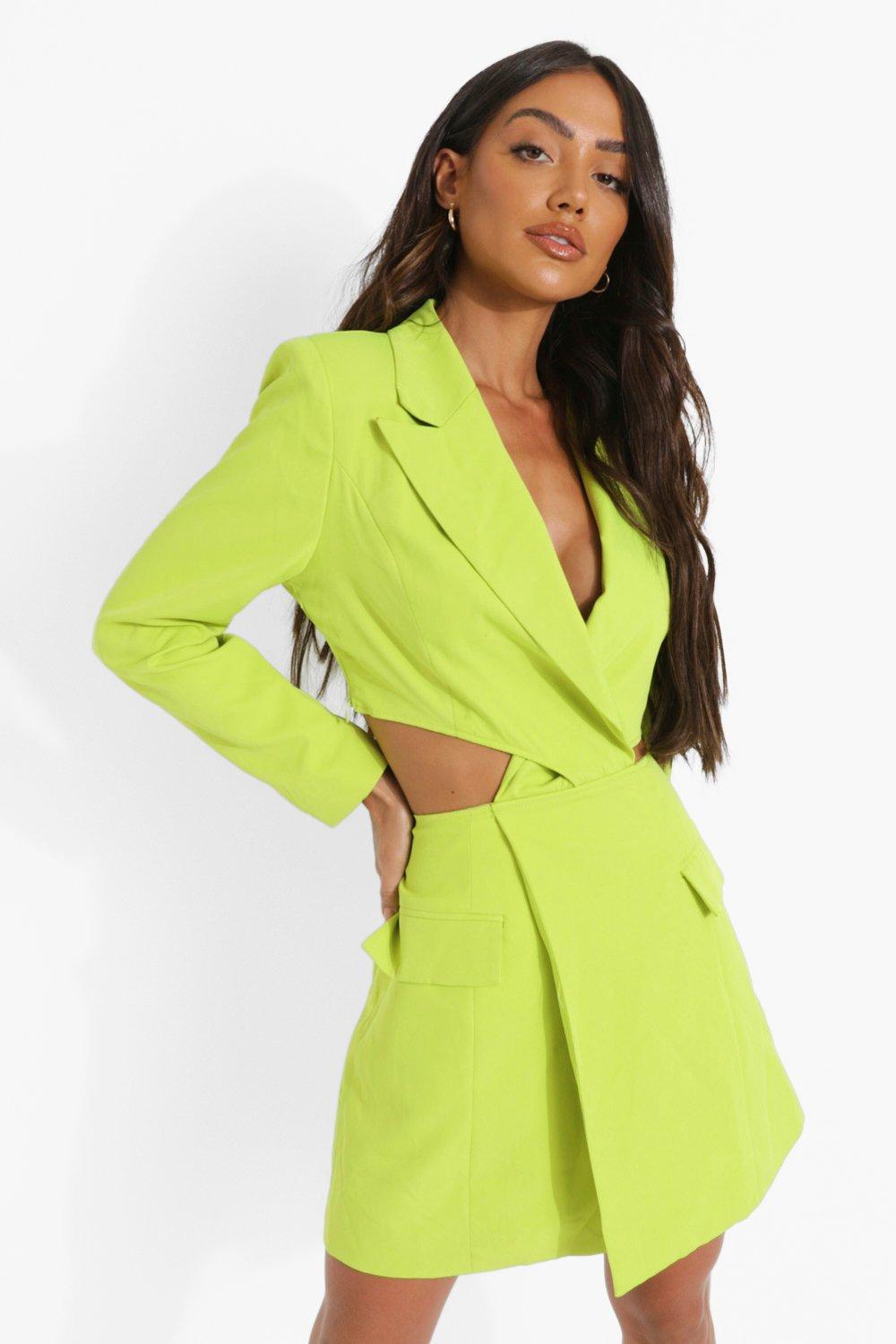 lime blazer dress