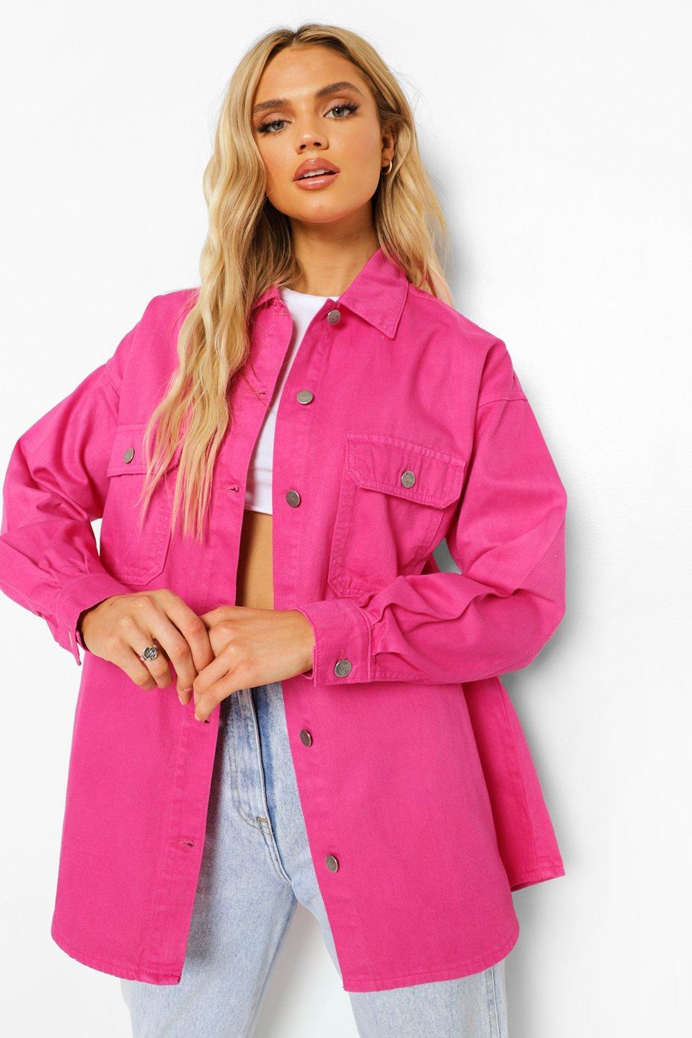 pink shacket womens