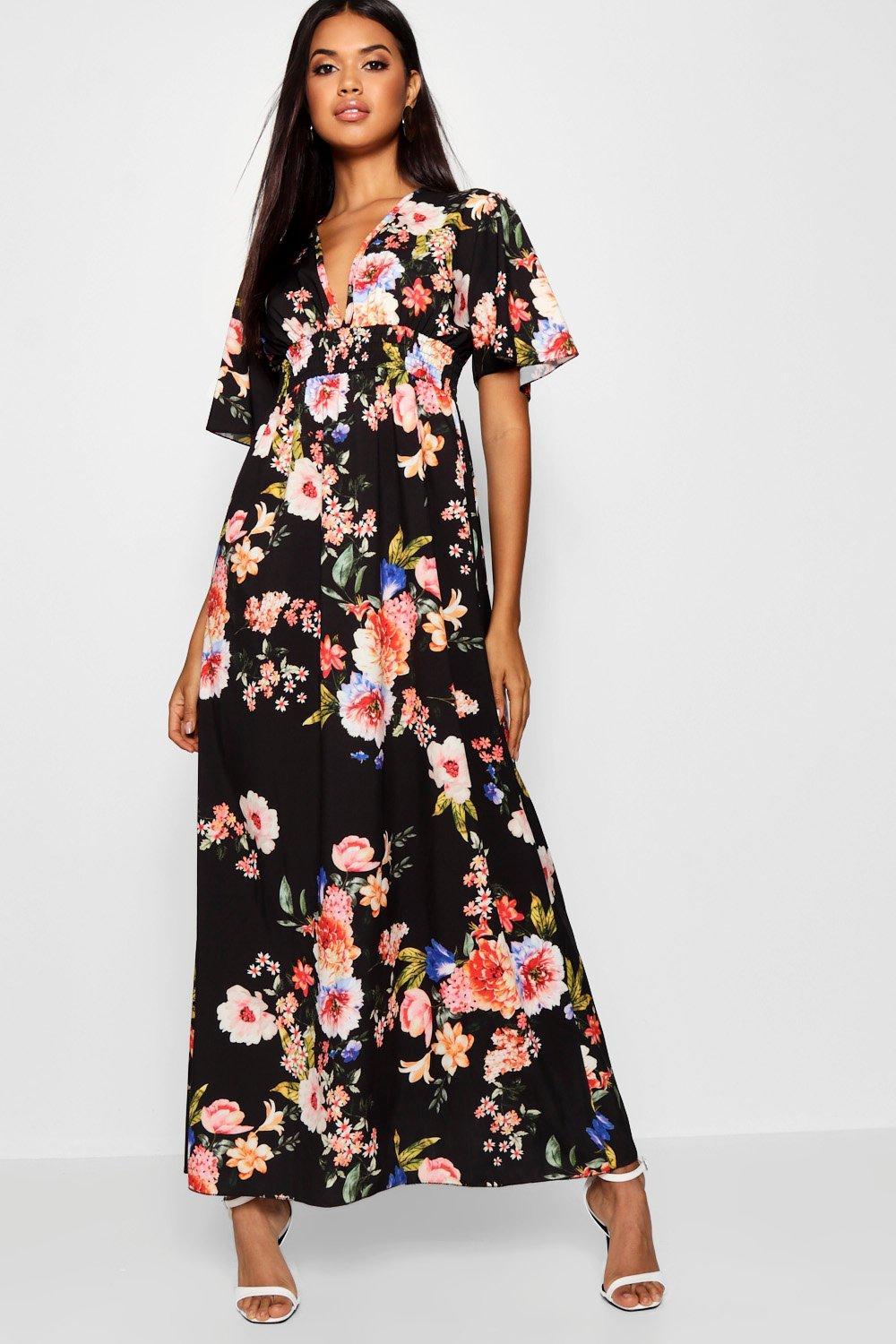 boohoo floral 2 in 1 maxi dress