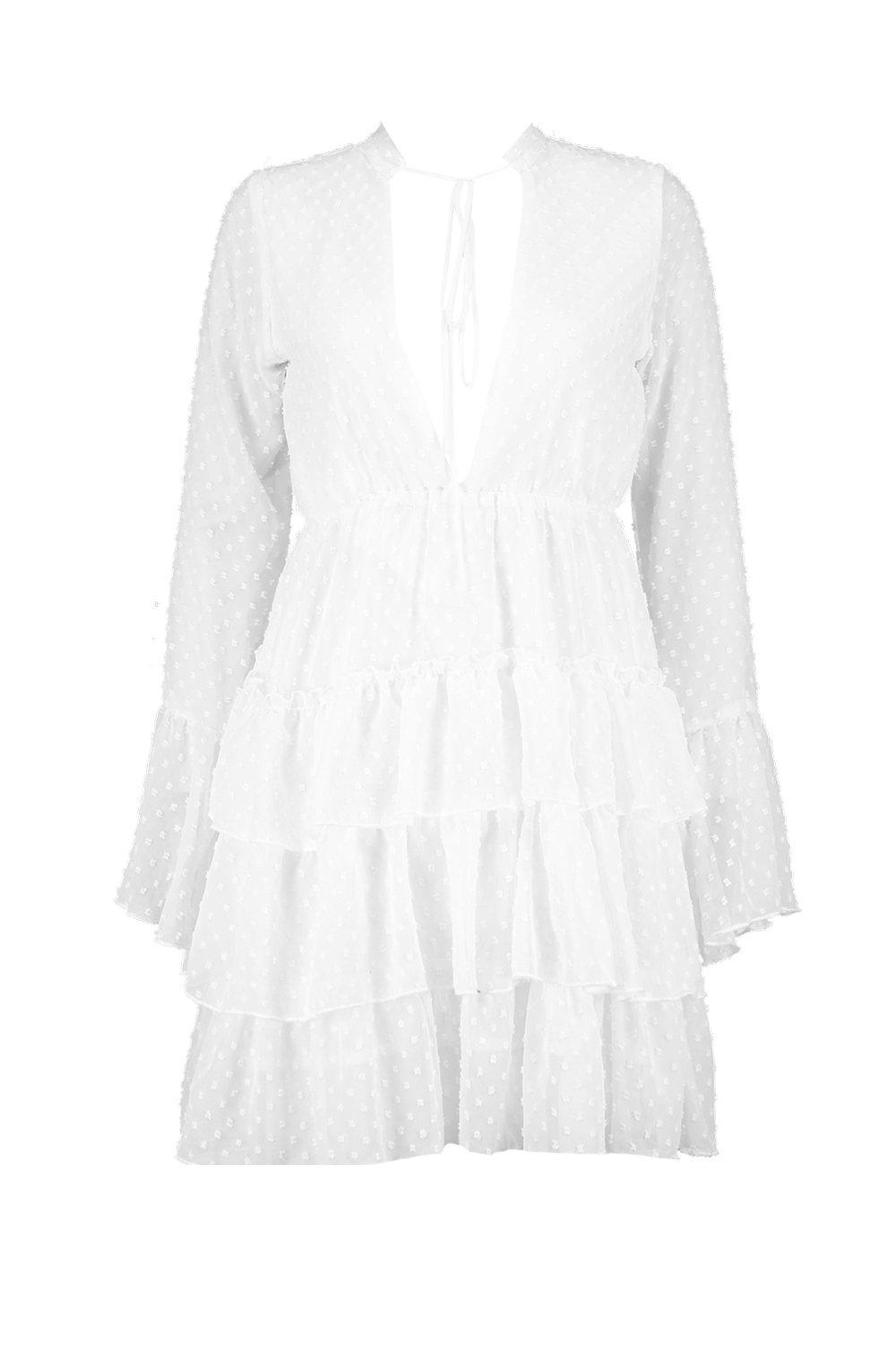 ruffle tiered skater dress
