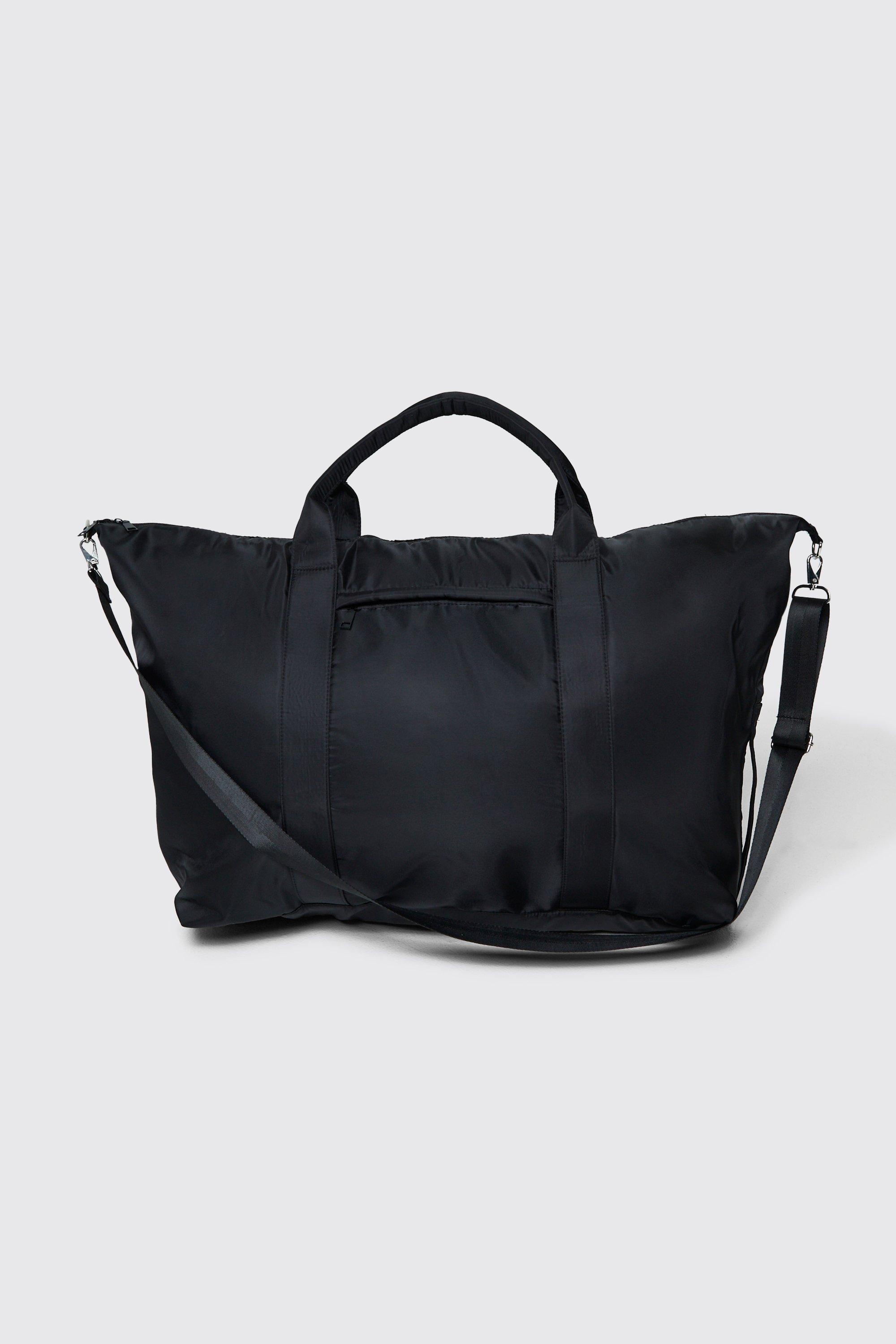 BoohooMAN Basic Nylon Holdall Bag in Black for Men | Lyst