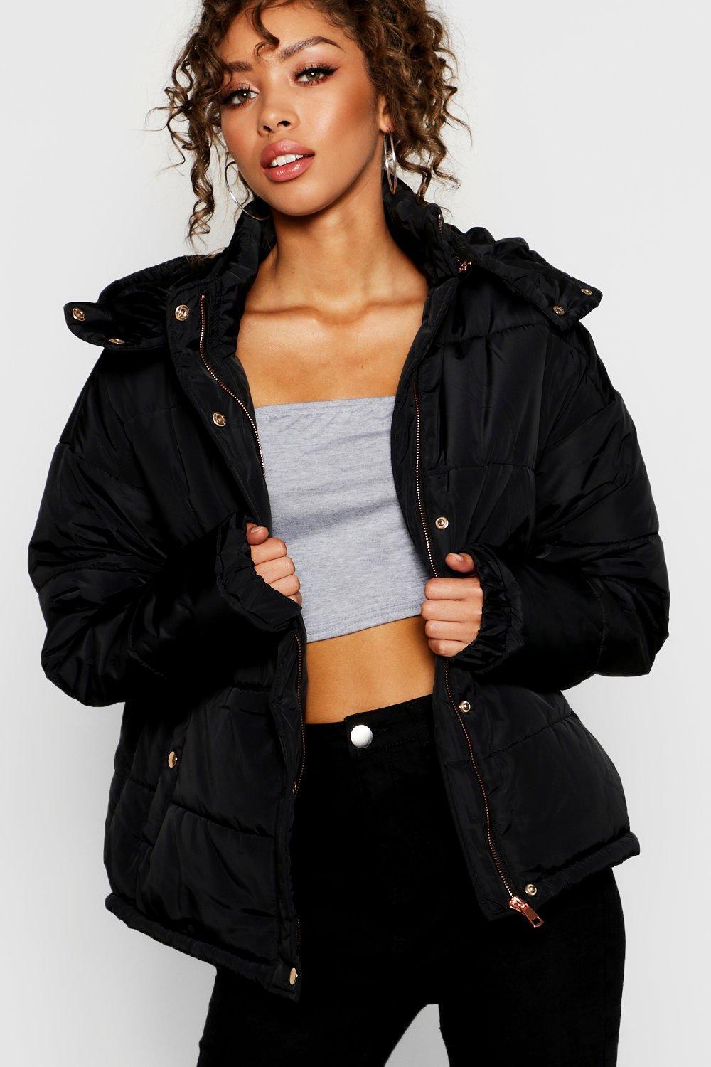 boohoo puffer jacket womens