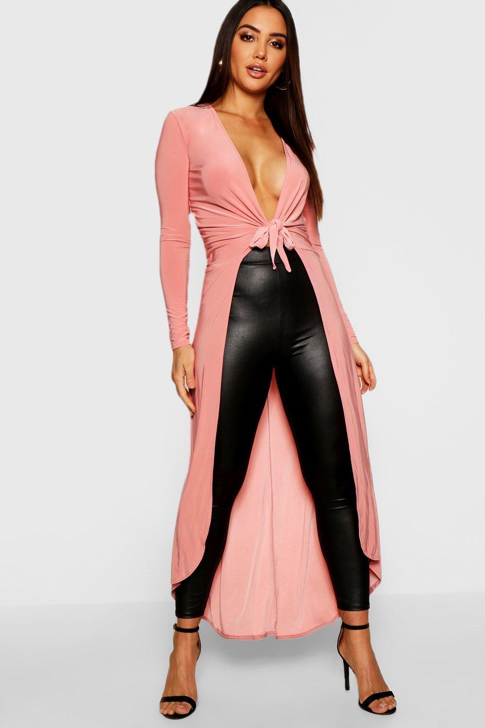 tie front maxi top