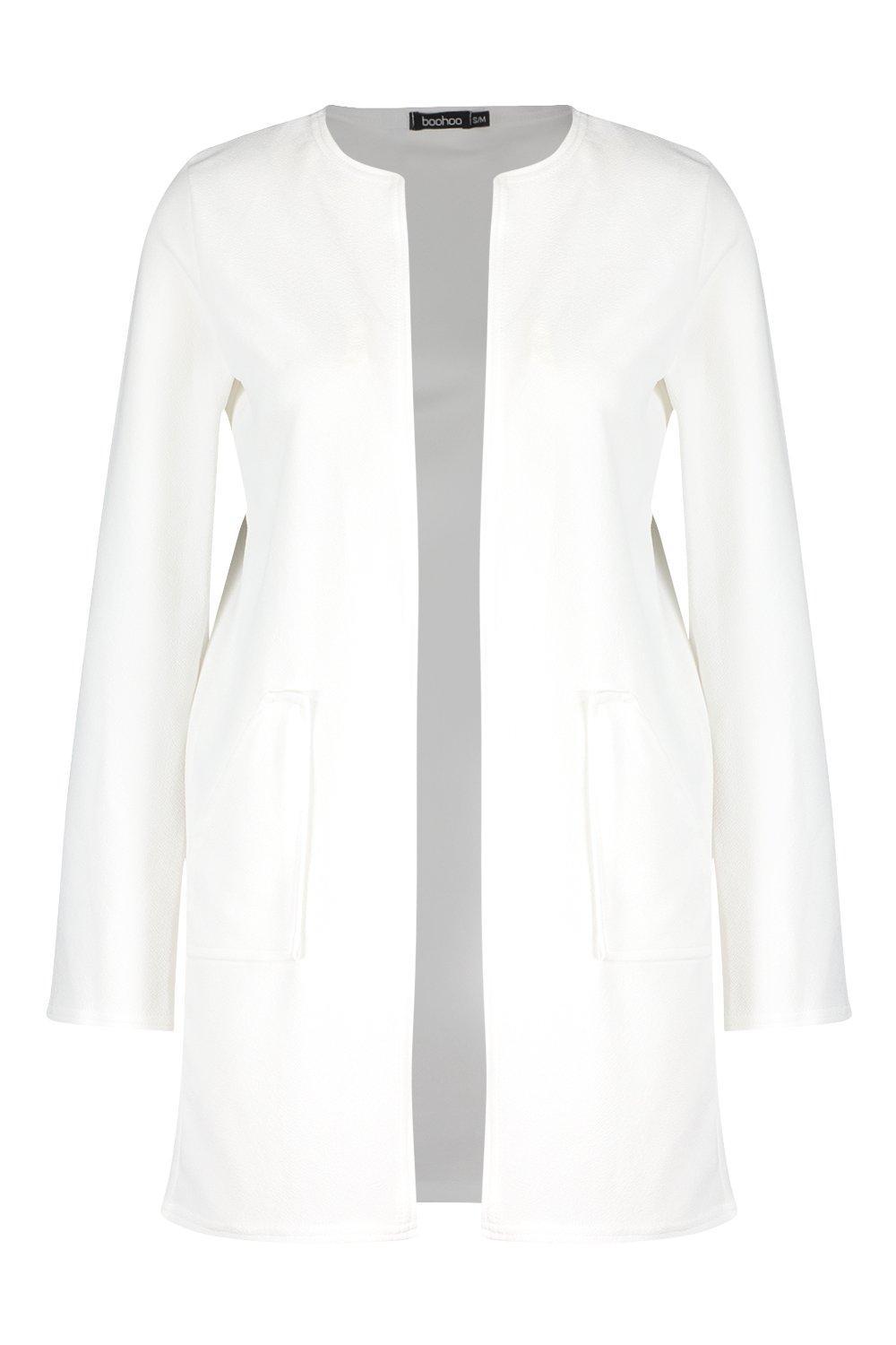 collarless duster jacket
