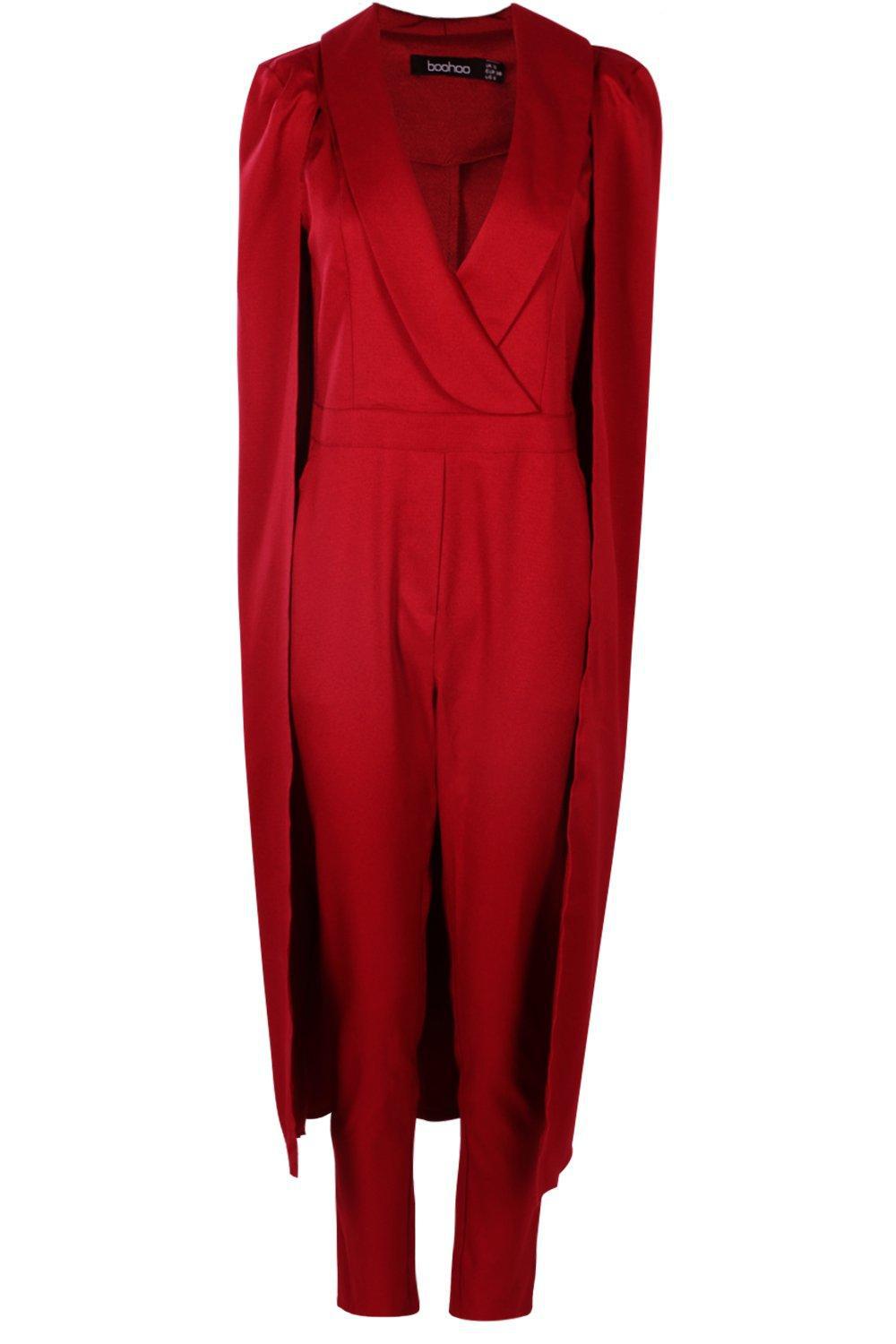 cape woven tailored jumpsuit