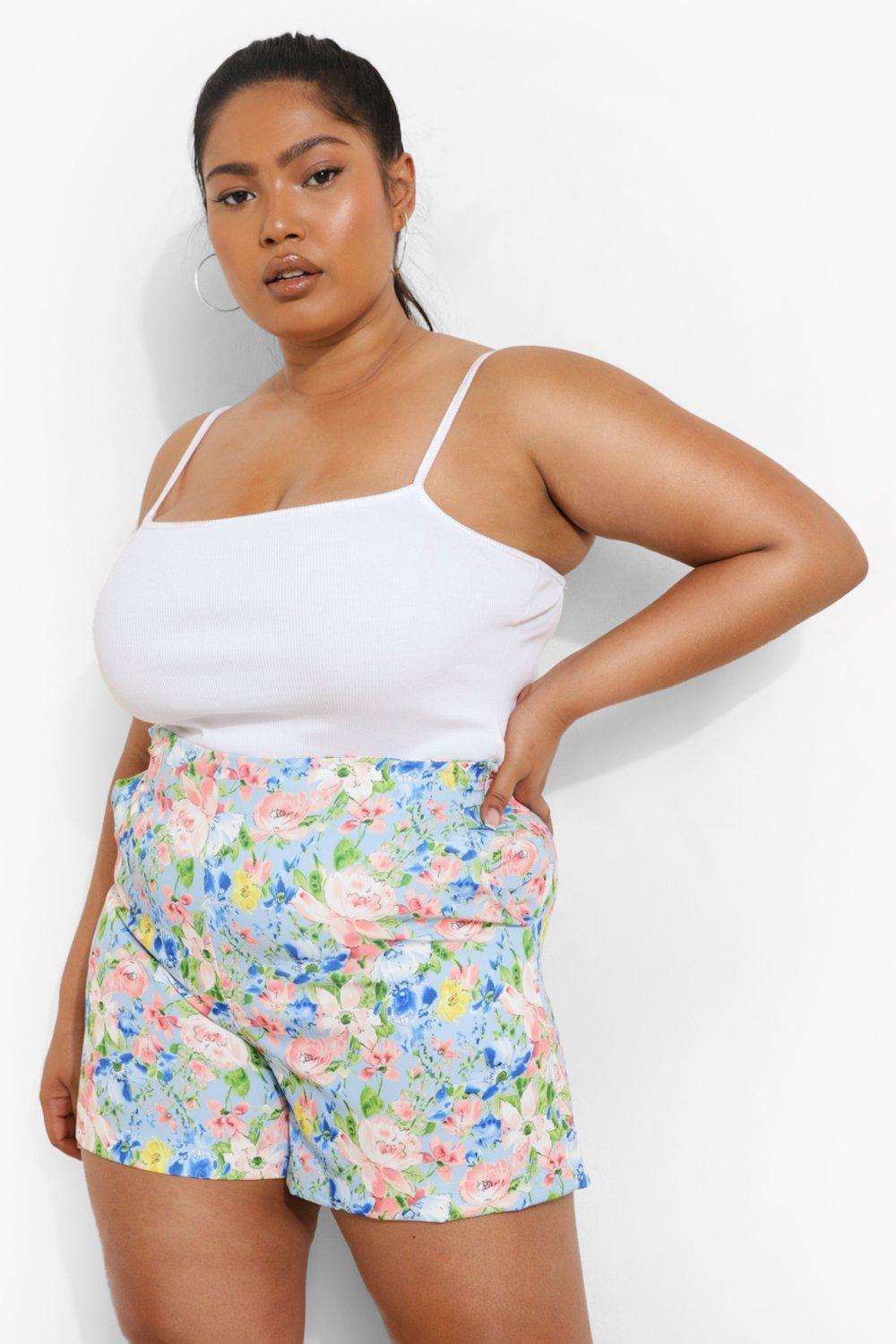 plus size tailored shorts