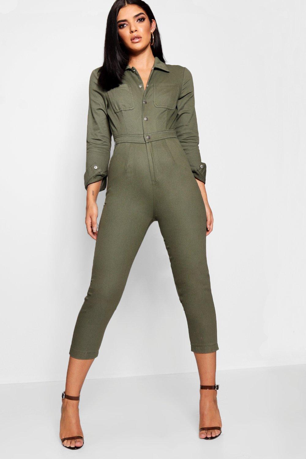 boohoo pink boiler suit