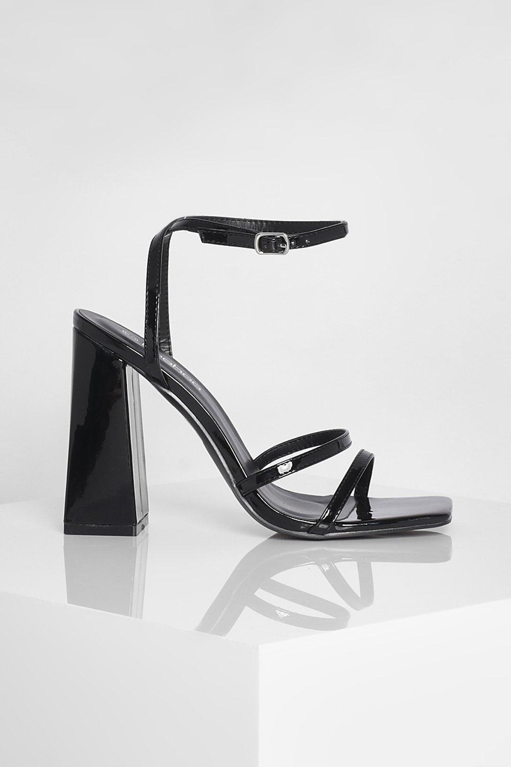 thin strap block heel sandal