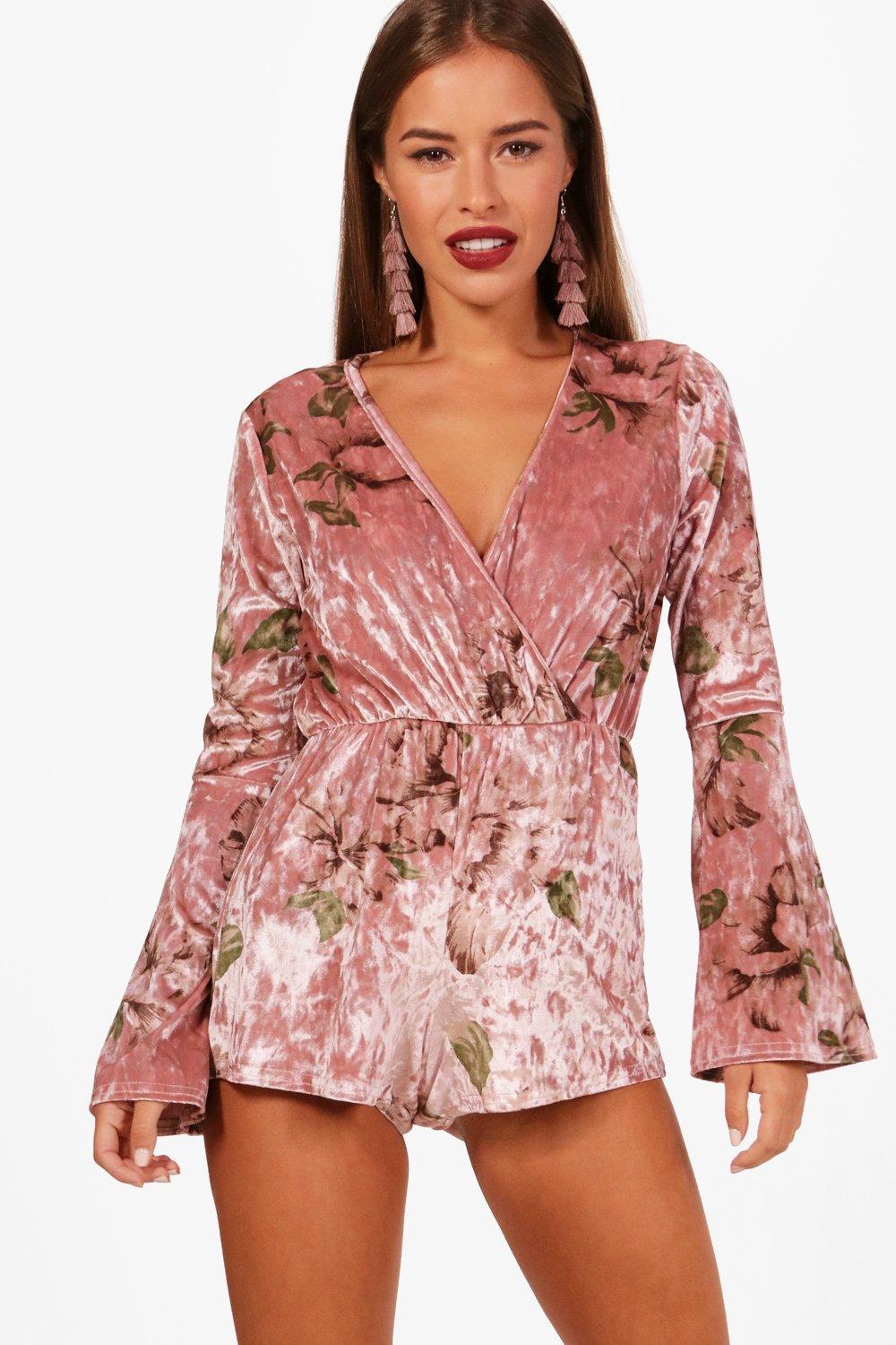 boohoo pink playsuit