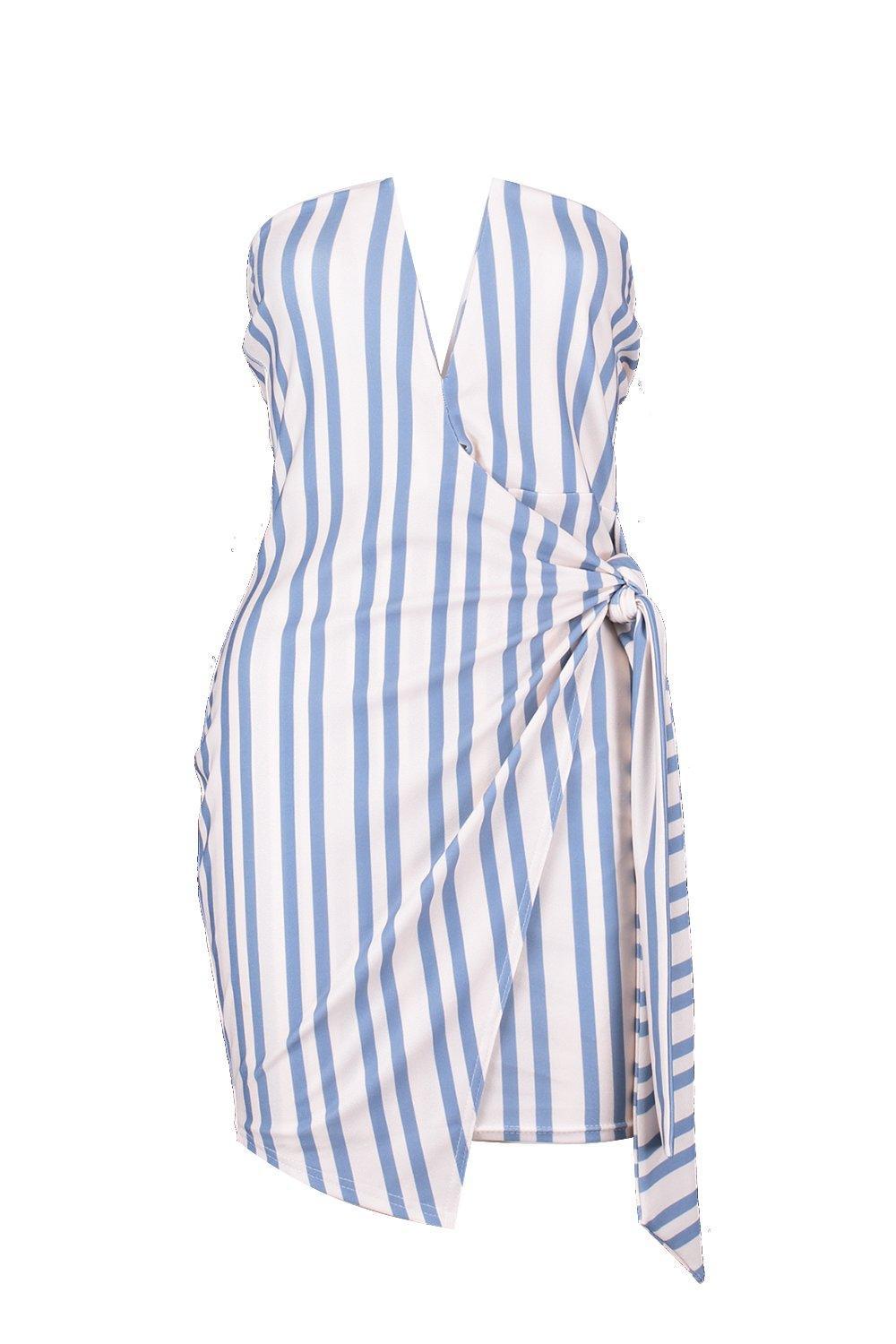 bandeau wrap bodycon dress