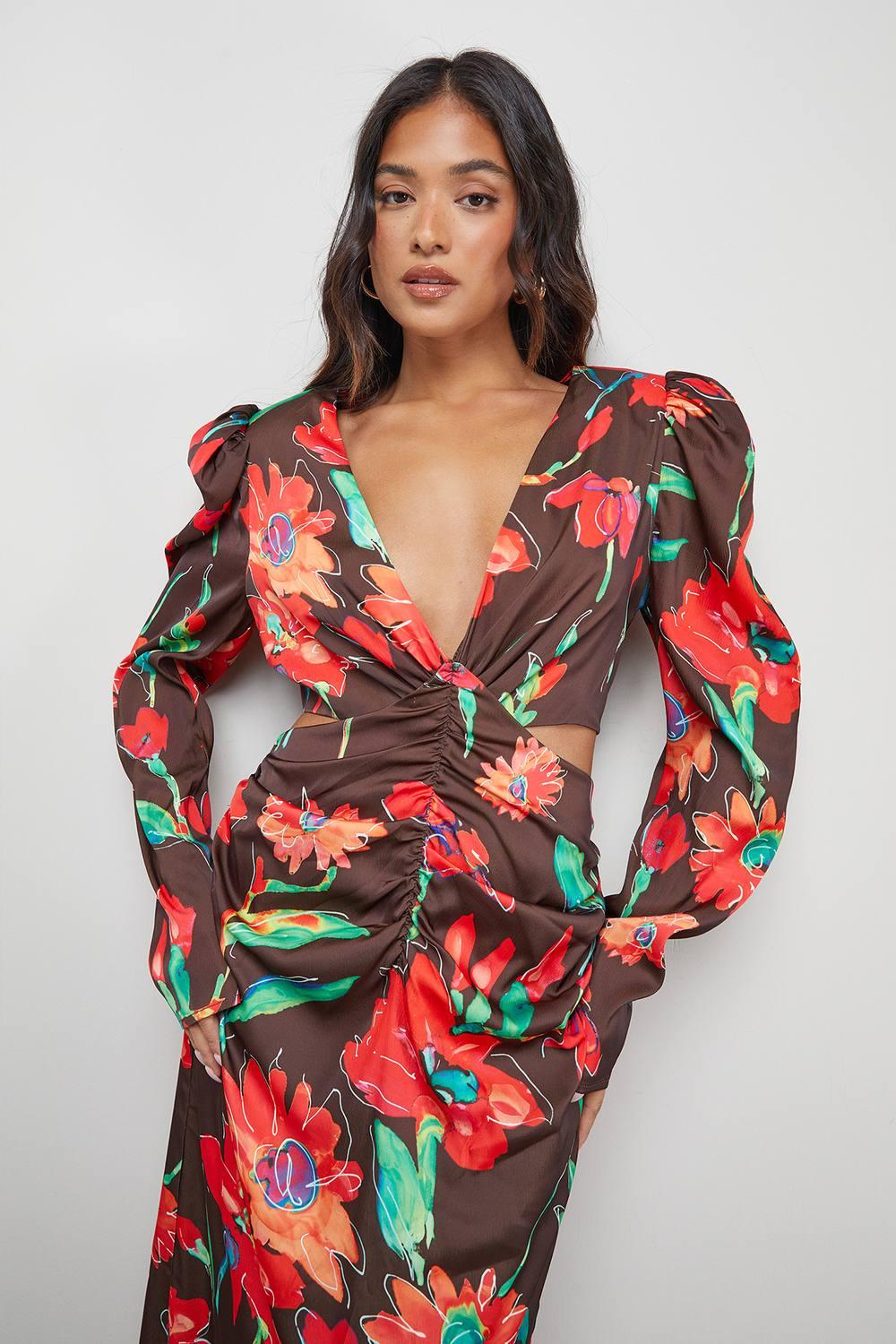 warehouse satin dress Women's Extreme Shoulder Draped Satin Mini Dress, Chartreuse
