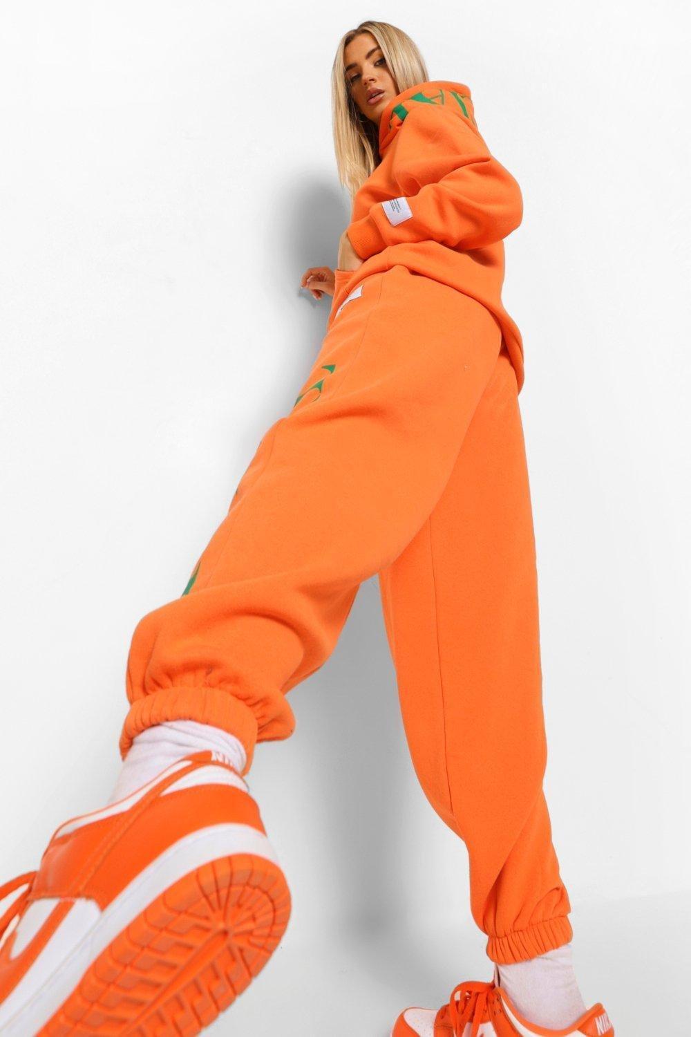 Boohoo Oversized Official Hood Print Tracksuit in Orange - Lyst